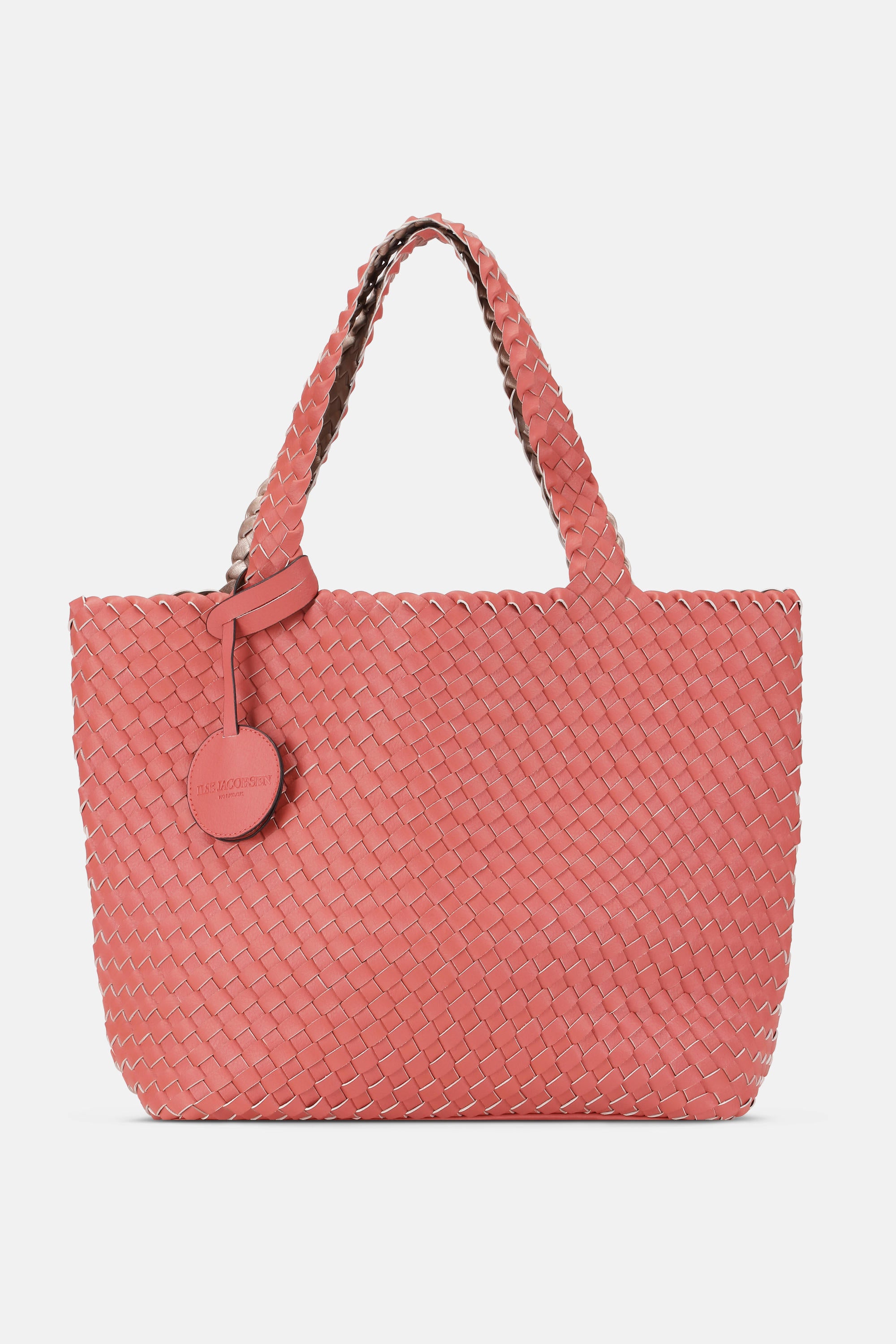 Tote Bag Flettet - Durbarry Metallic Rose