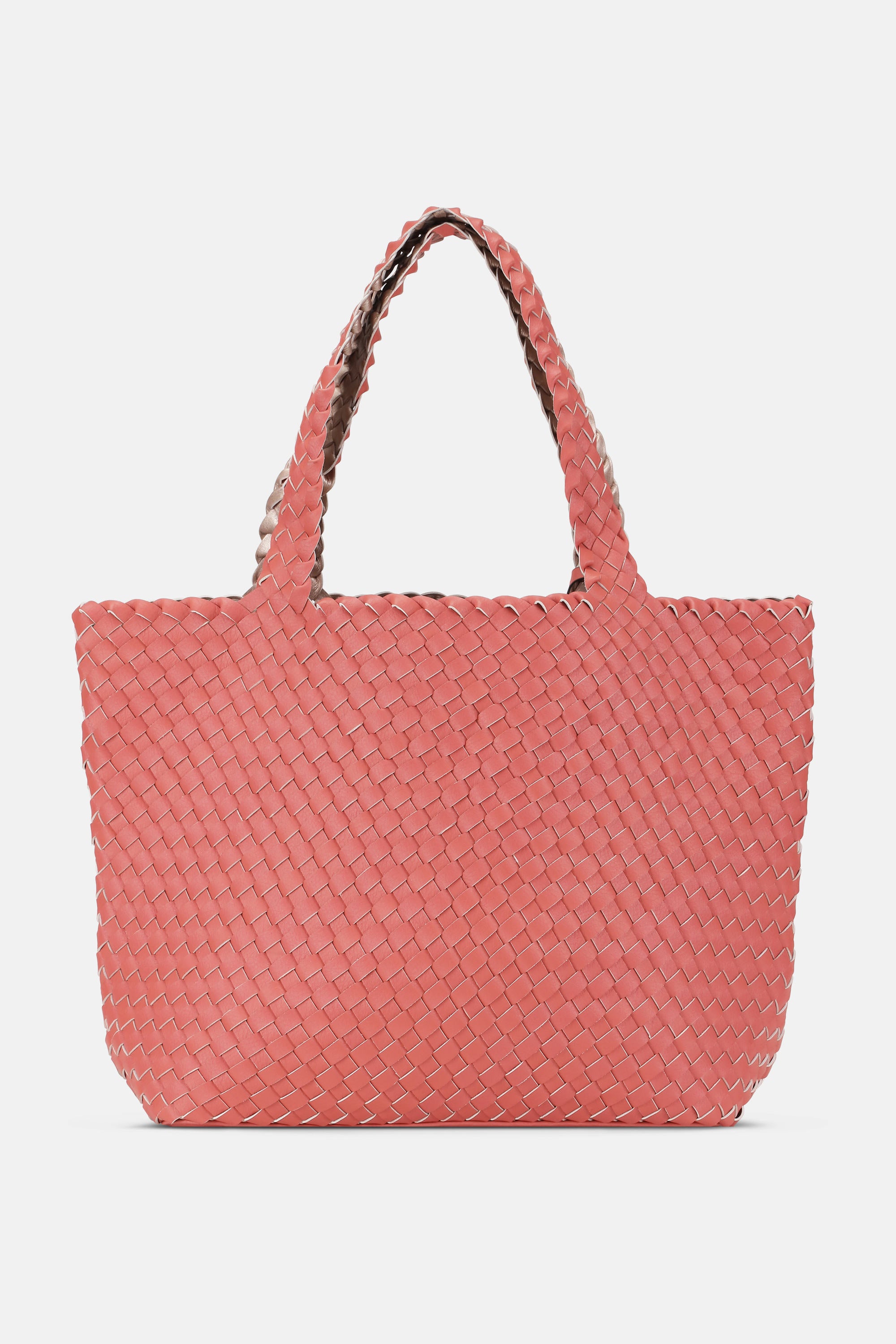 Tote Bag Flettet - Durbarry Metallic Rose
