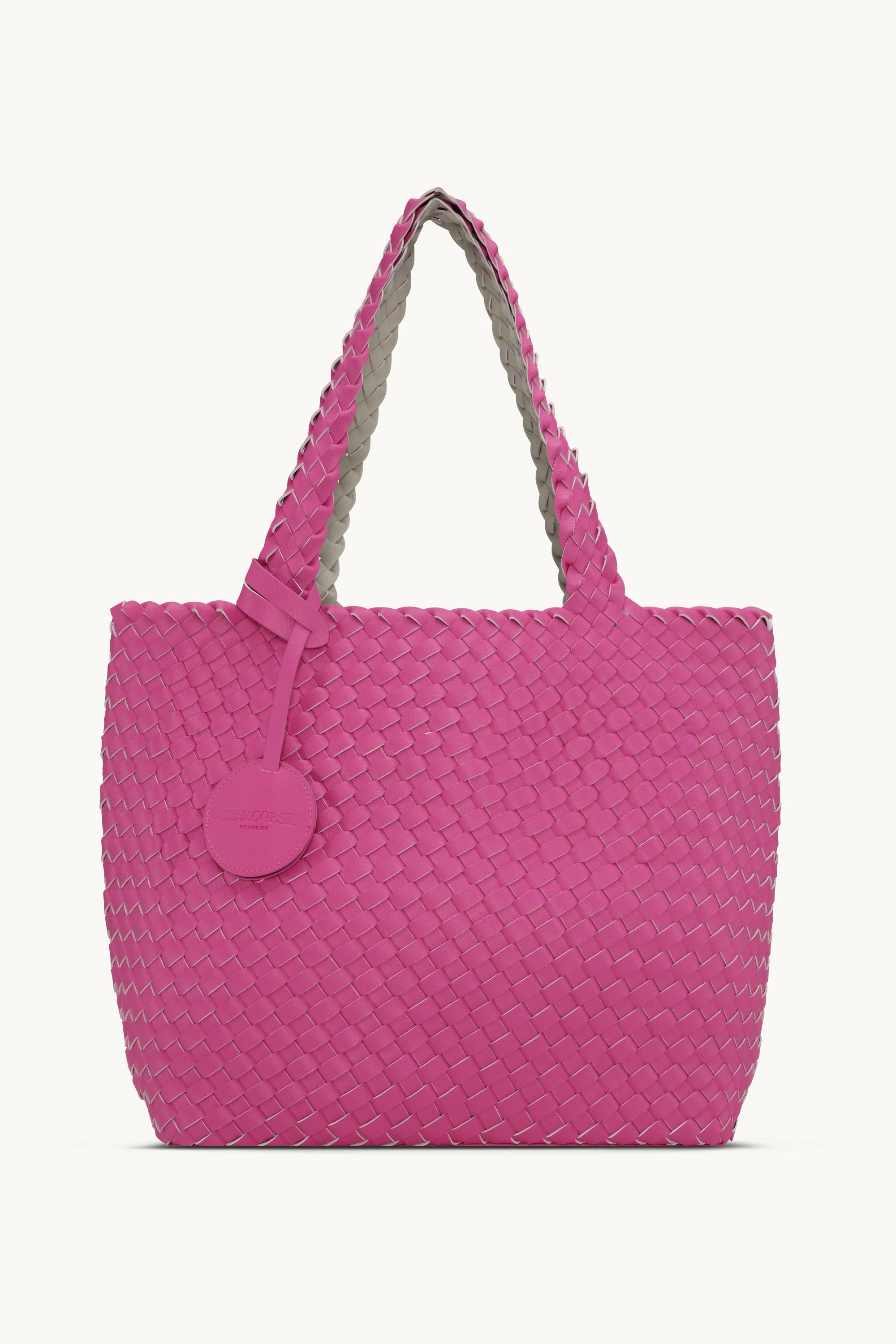 Tote Bag Flettet - Azalea Pink Sand