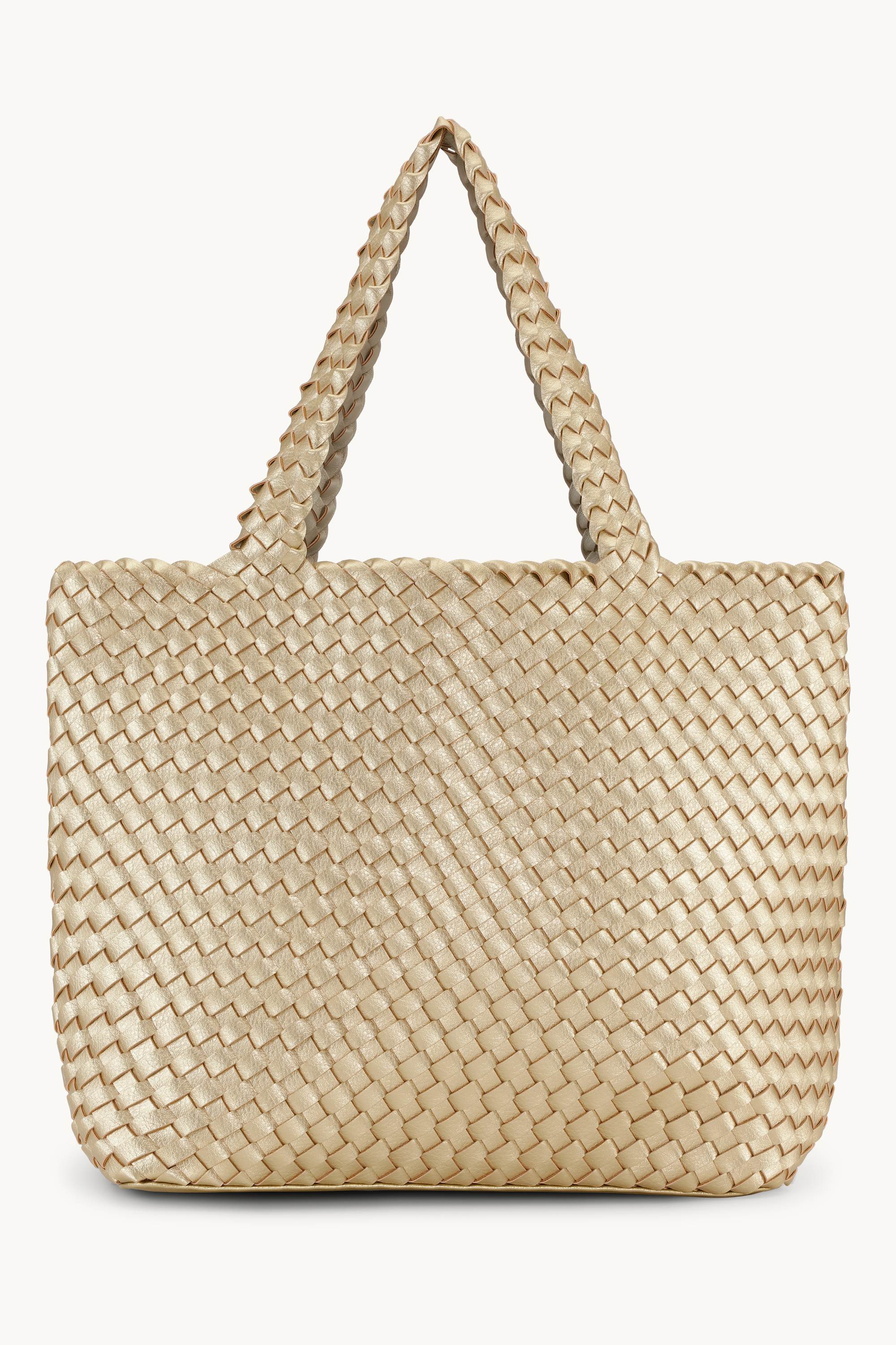 Tote Bag Flettet - Platin Silver