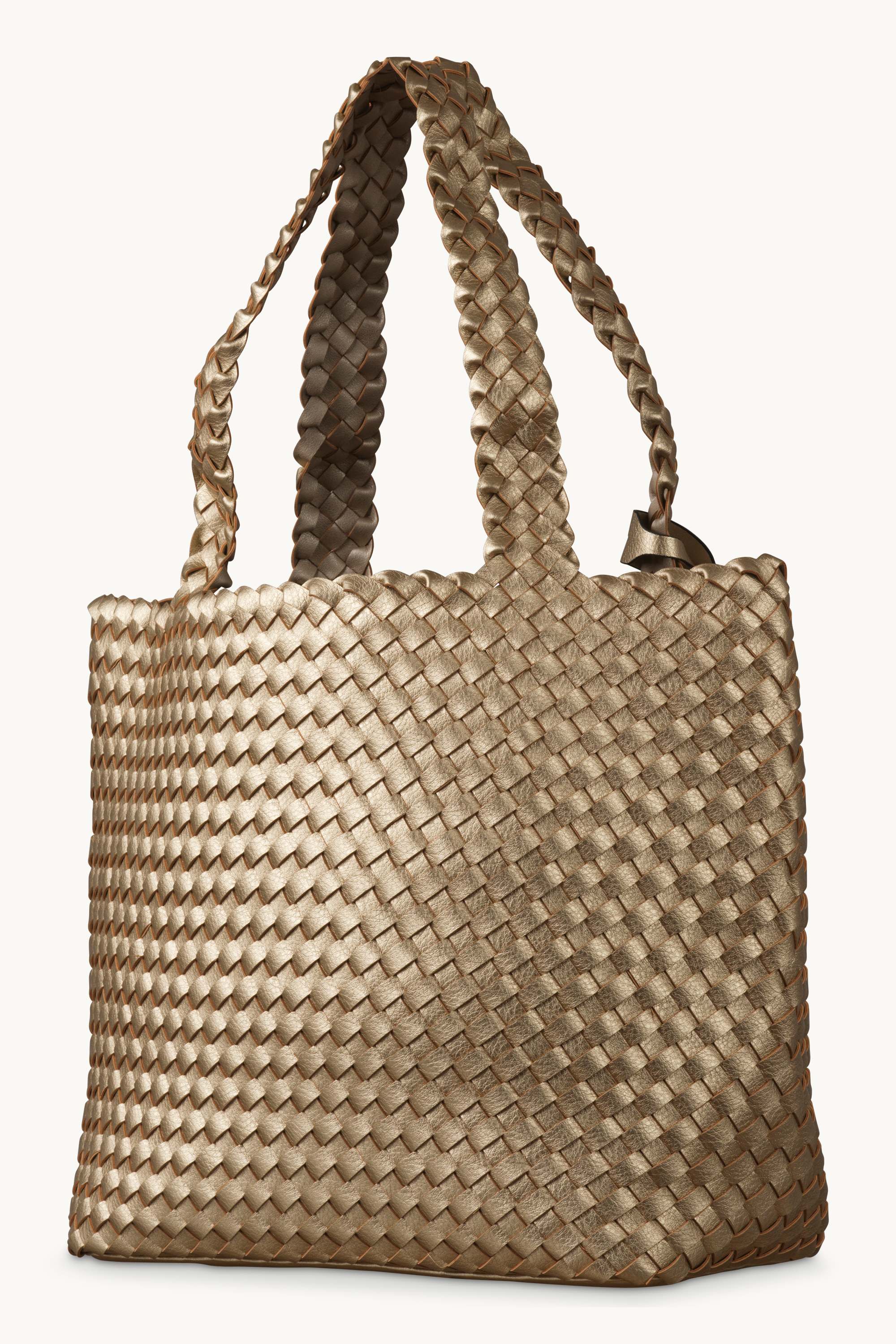 Tote Bag Flettet - Platin Silver