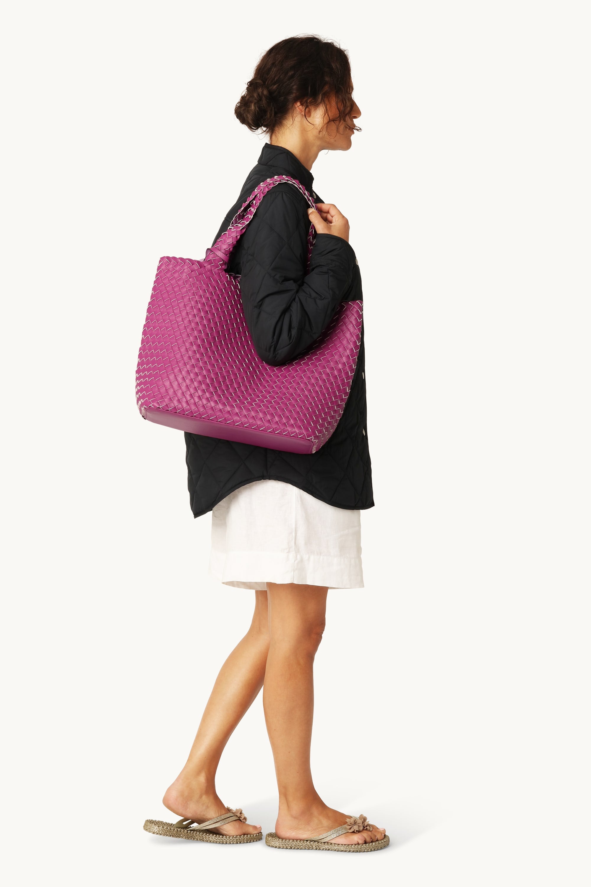 Tote Bag Flettet - Magenta Haze Magenta Haze Metallic