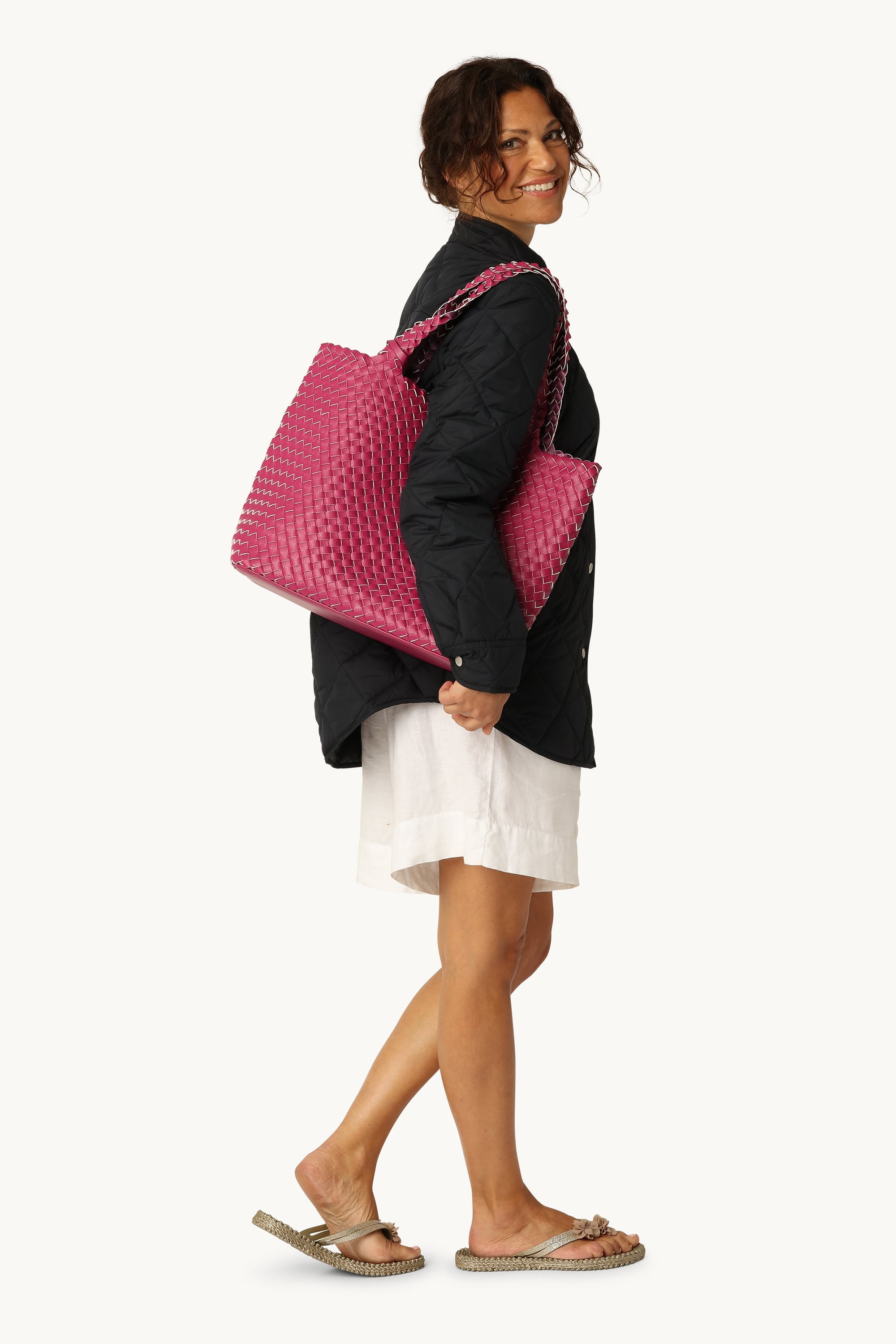 Tote Bag Flettet - Magenta Haze Magenta Haze Metallic