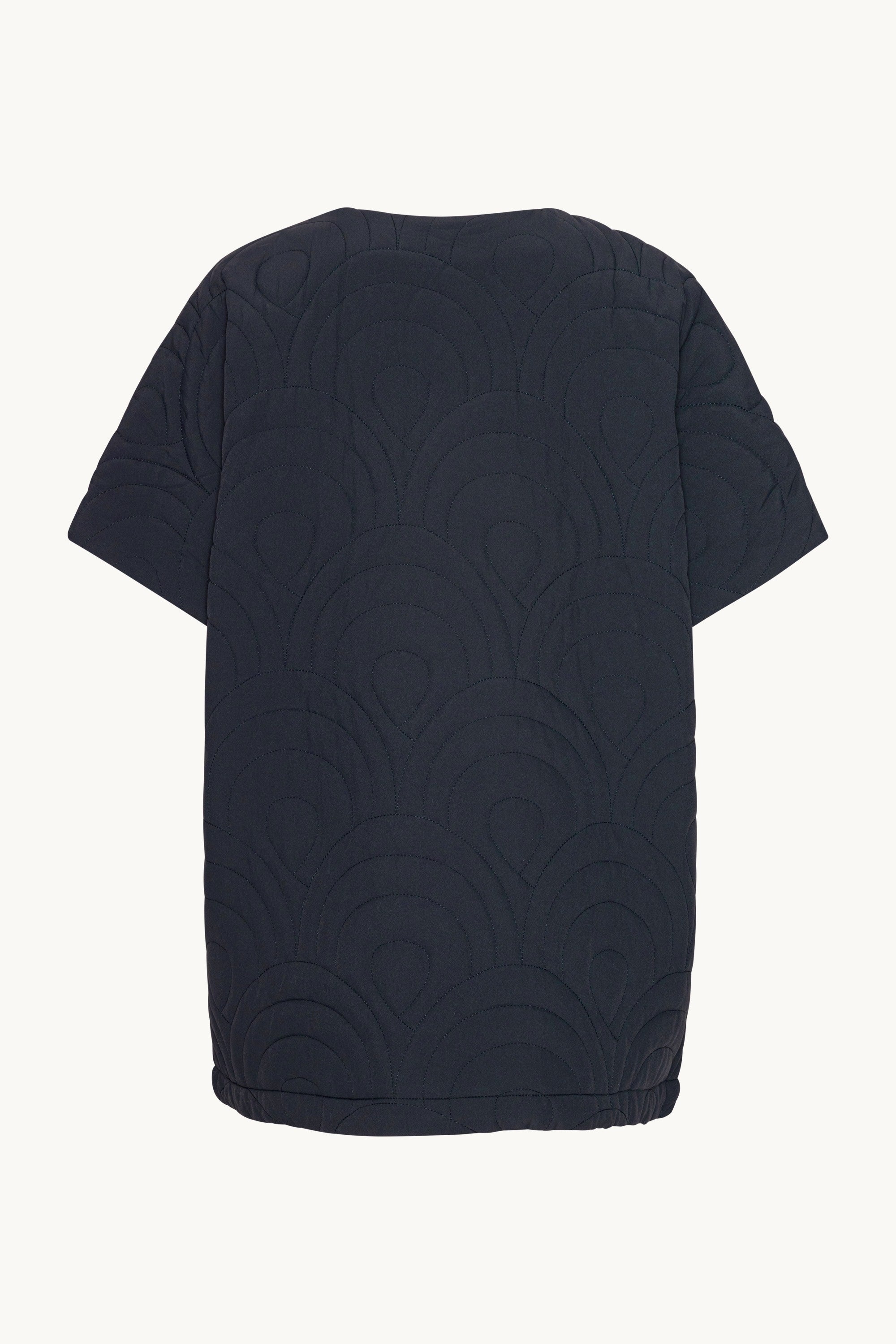 Short Quilted Cape - Dark Indigo