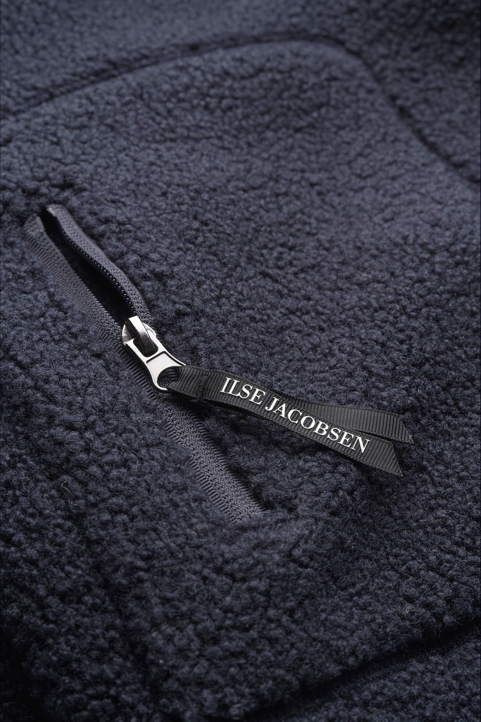 Bonded Pile Jacket with Hood - Dark Indigo