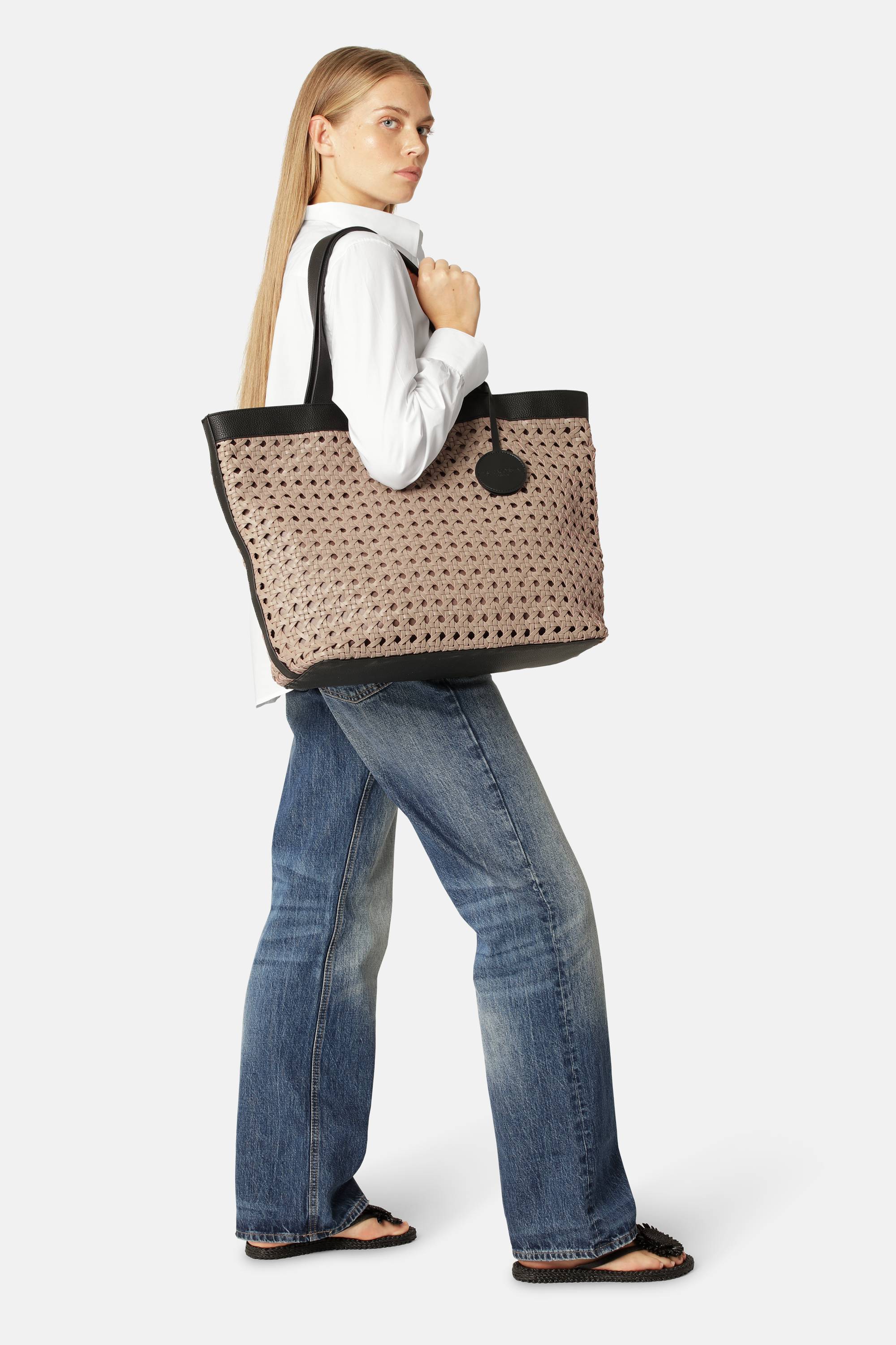 Stor Strandtaske - Sand Pile Black