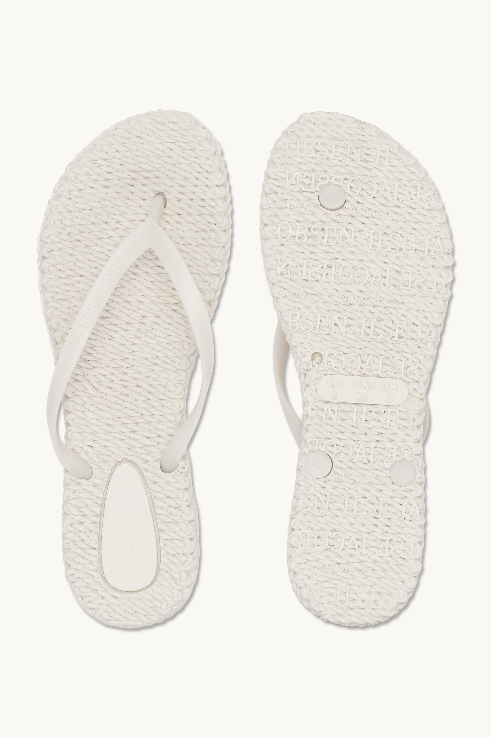 Flip Flops With Logo - Creme