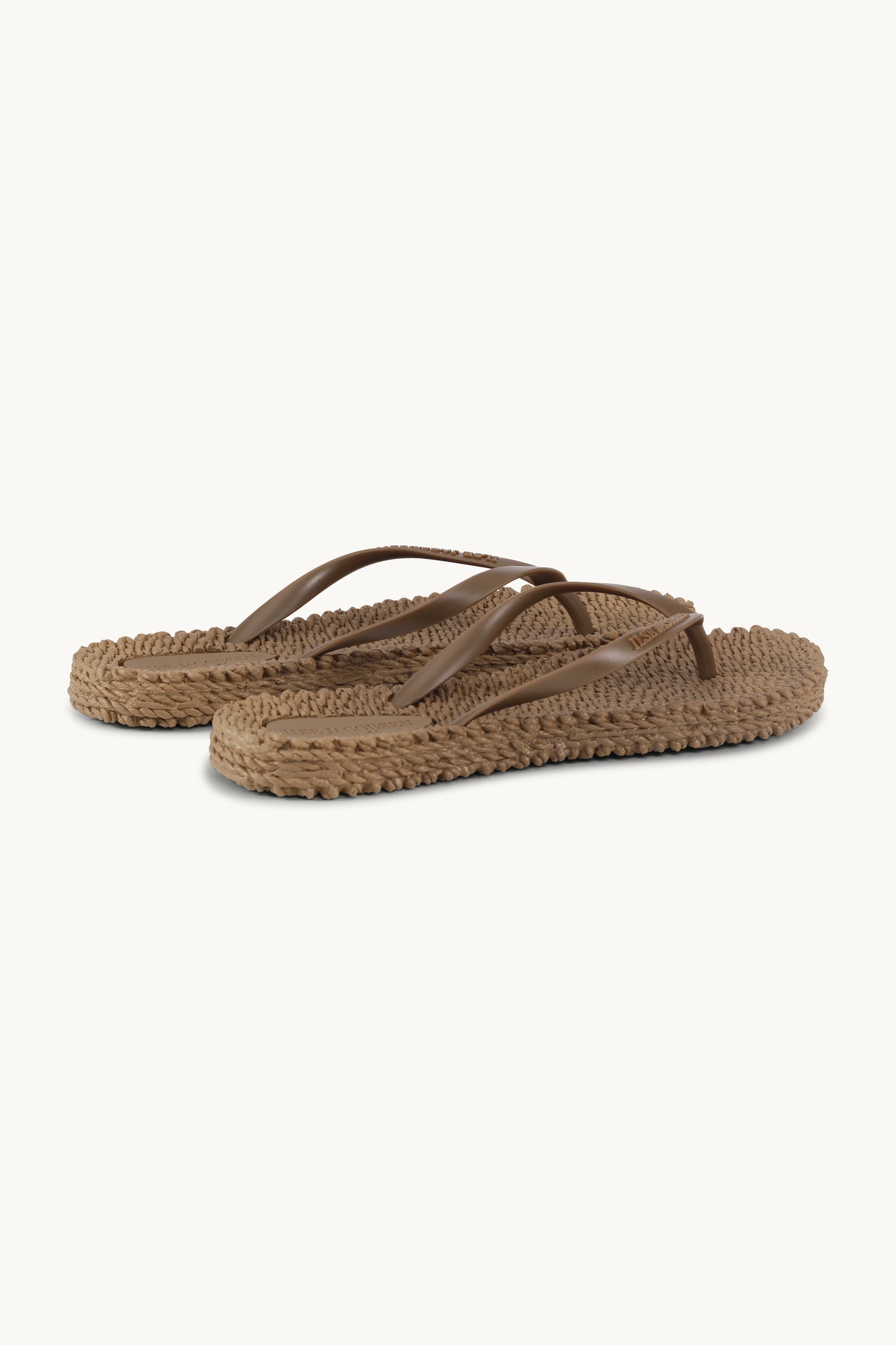 Flip Flops With Logo - Mocca
