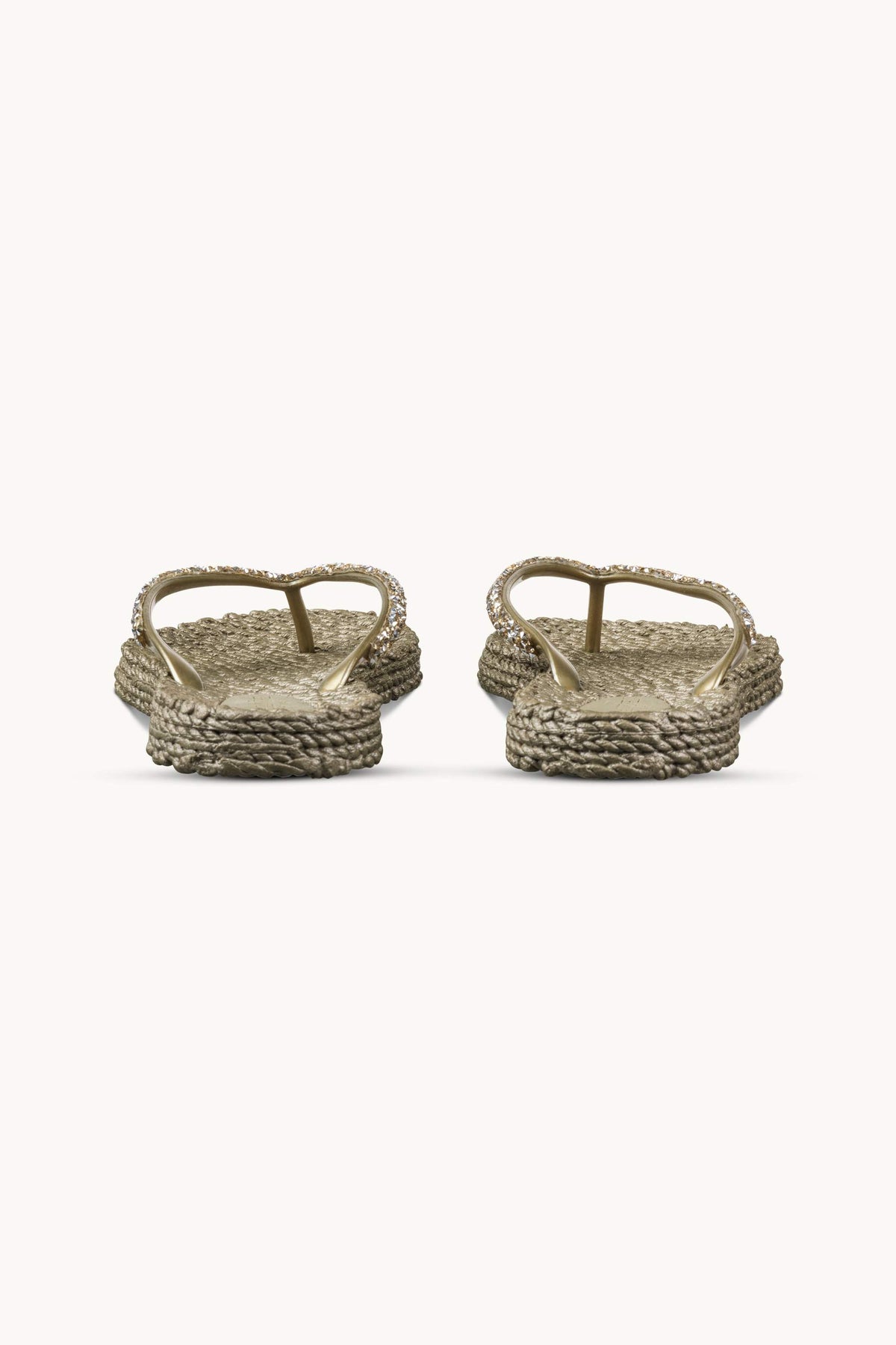 Flip Flops With Rhinestones - Platin
