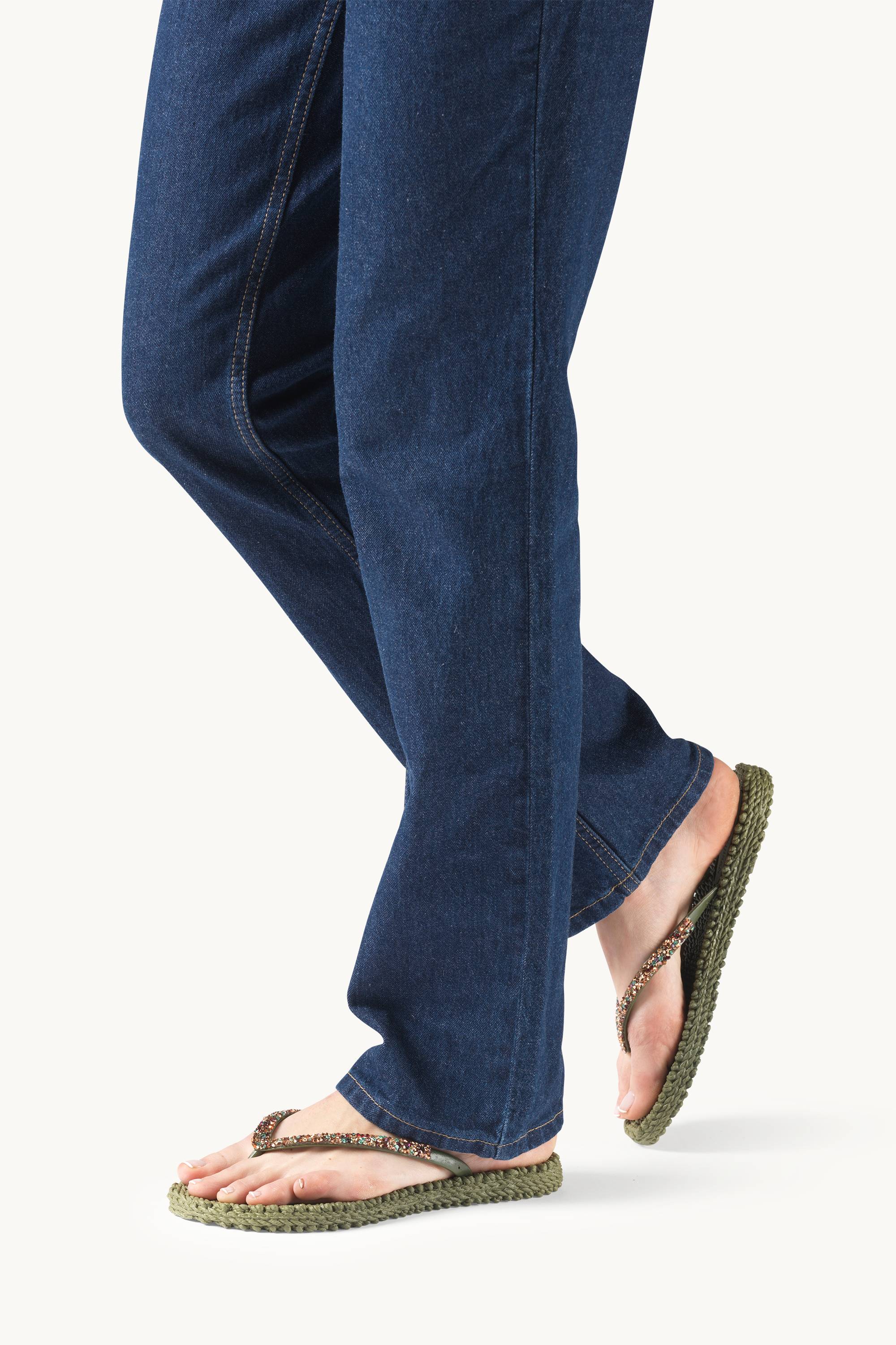Flip Flops with Rhinestones - Sphagnum