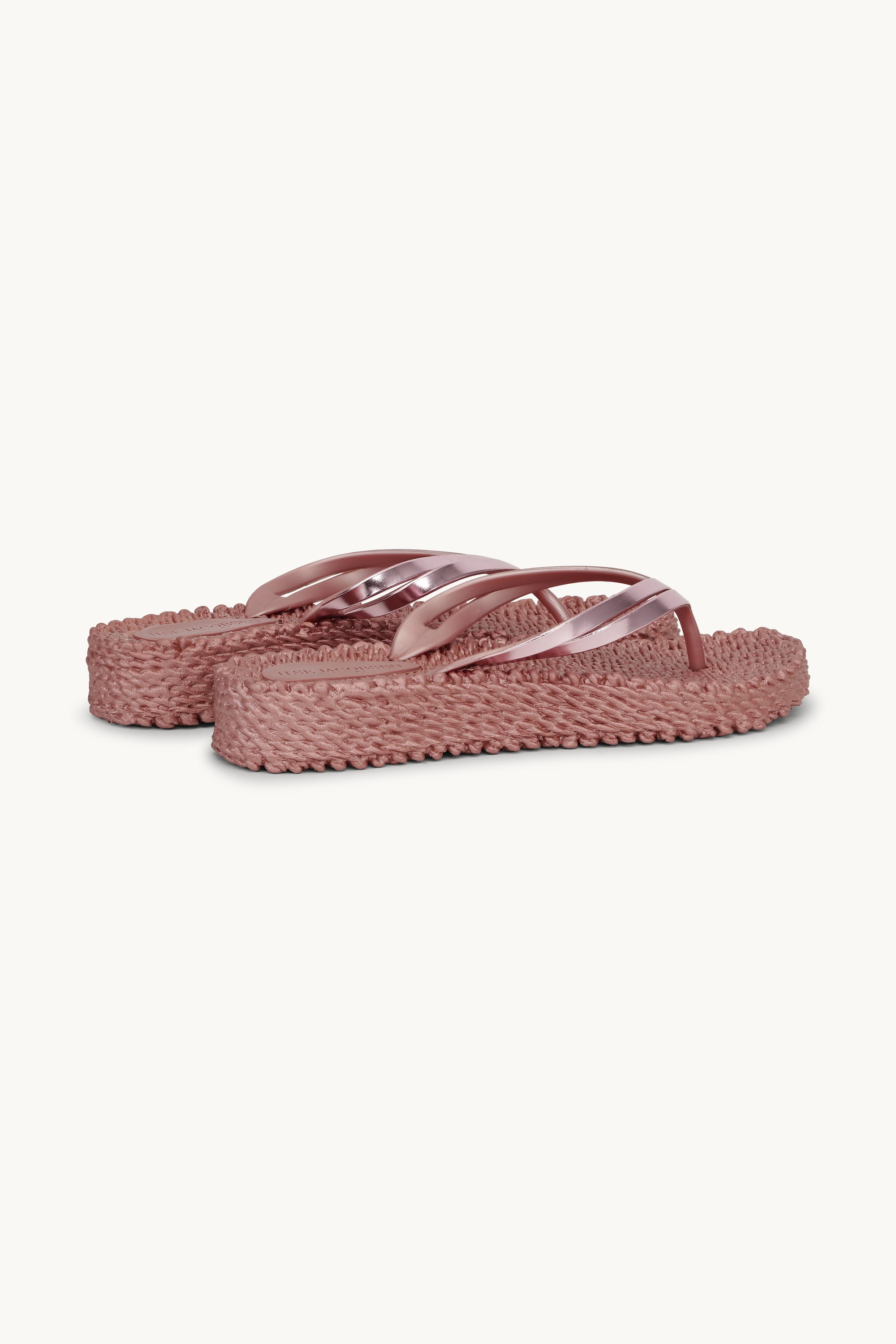 Platform Klipklapper Metallic - Rose Gold