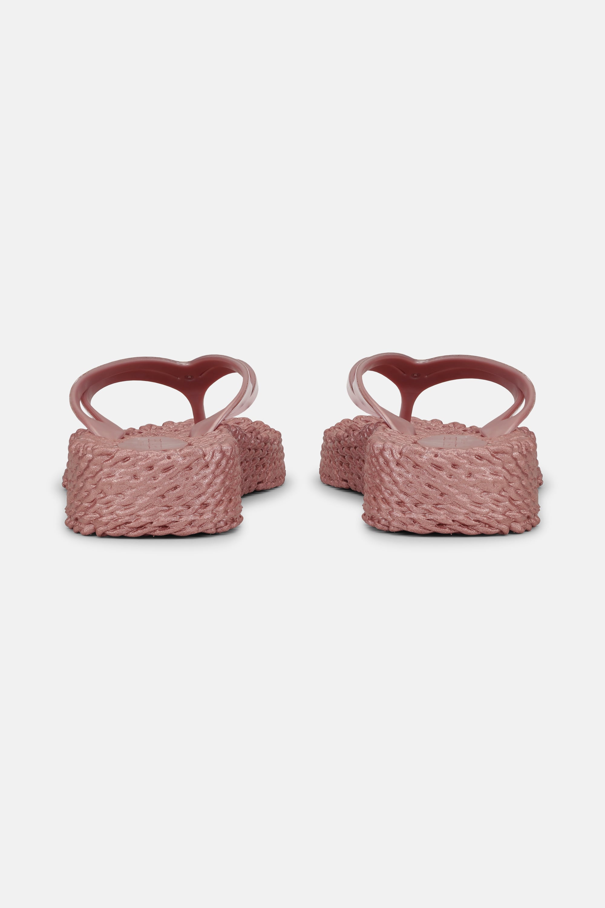 Platform Klipklapper Metallic - Rose Gold