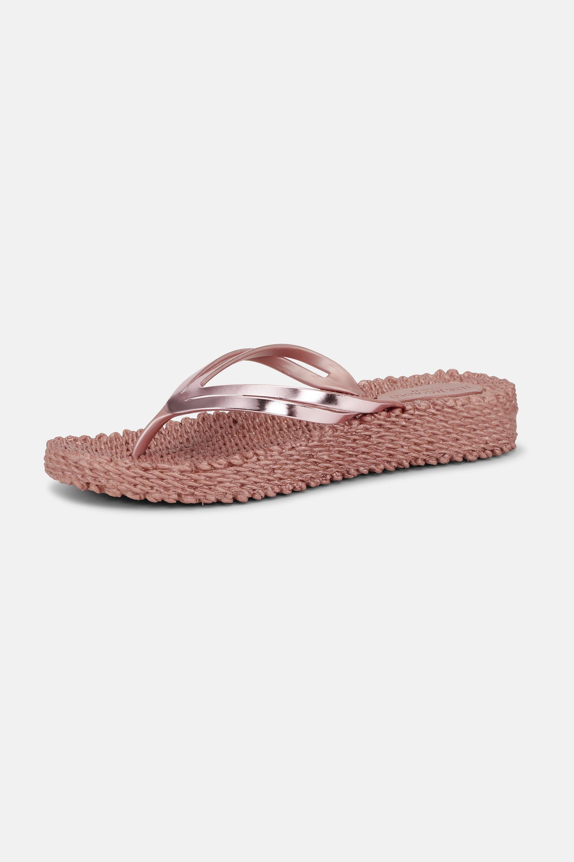 Platform Klipklapper Metallic - Rose Gold