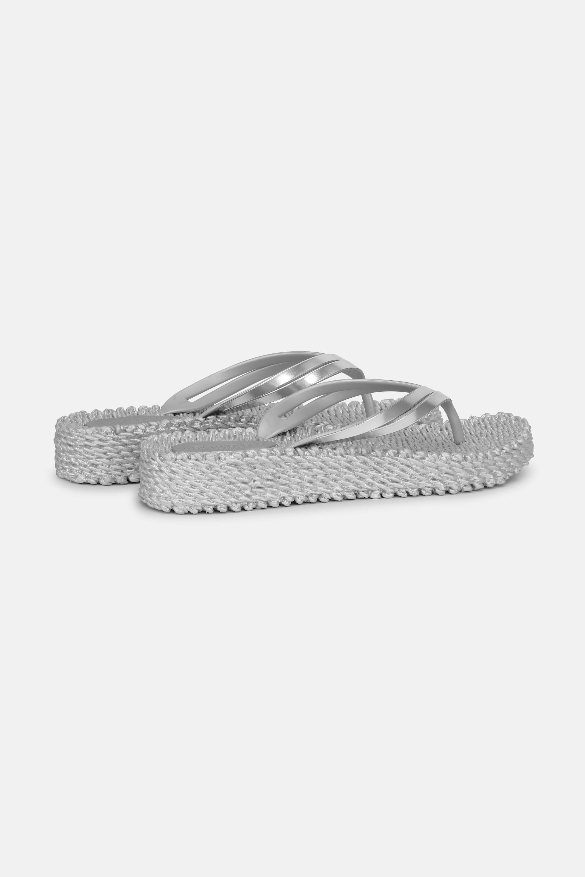 Platform Klipklapper Metallic - Silver