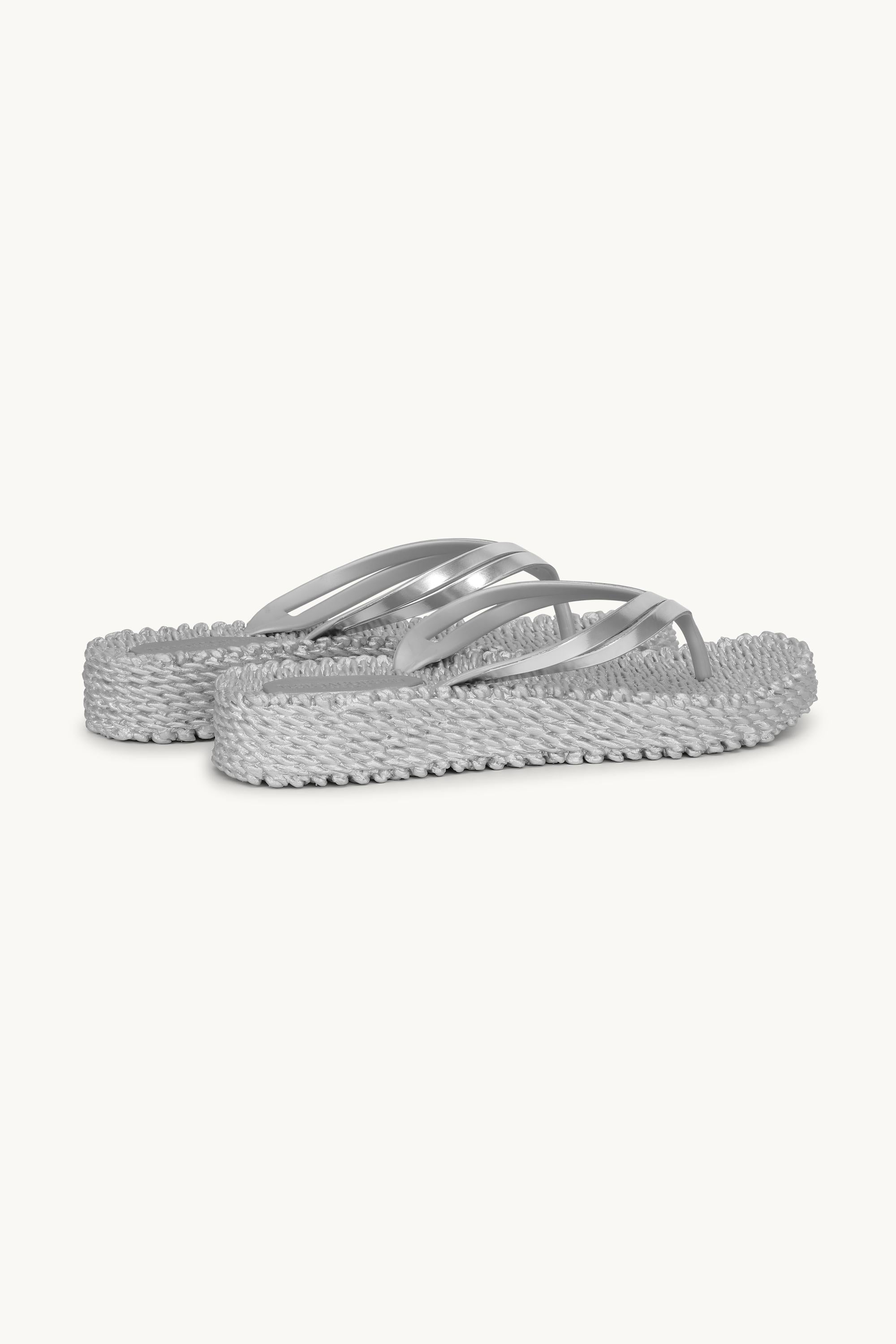 Platform Klipklapper Metallic - Silver