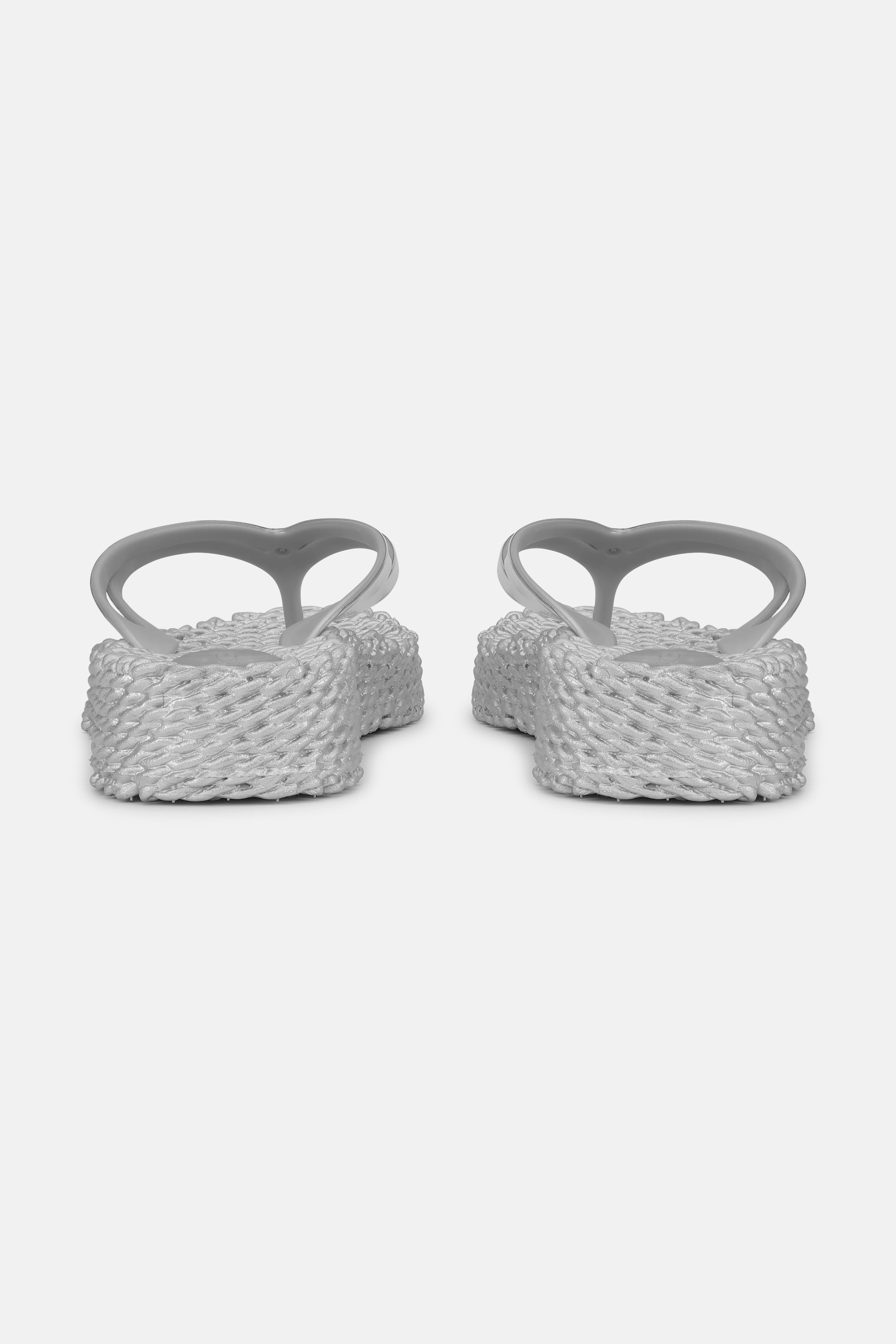 Platform Klipklapper Metallic - Silver