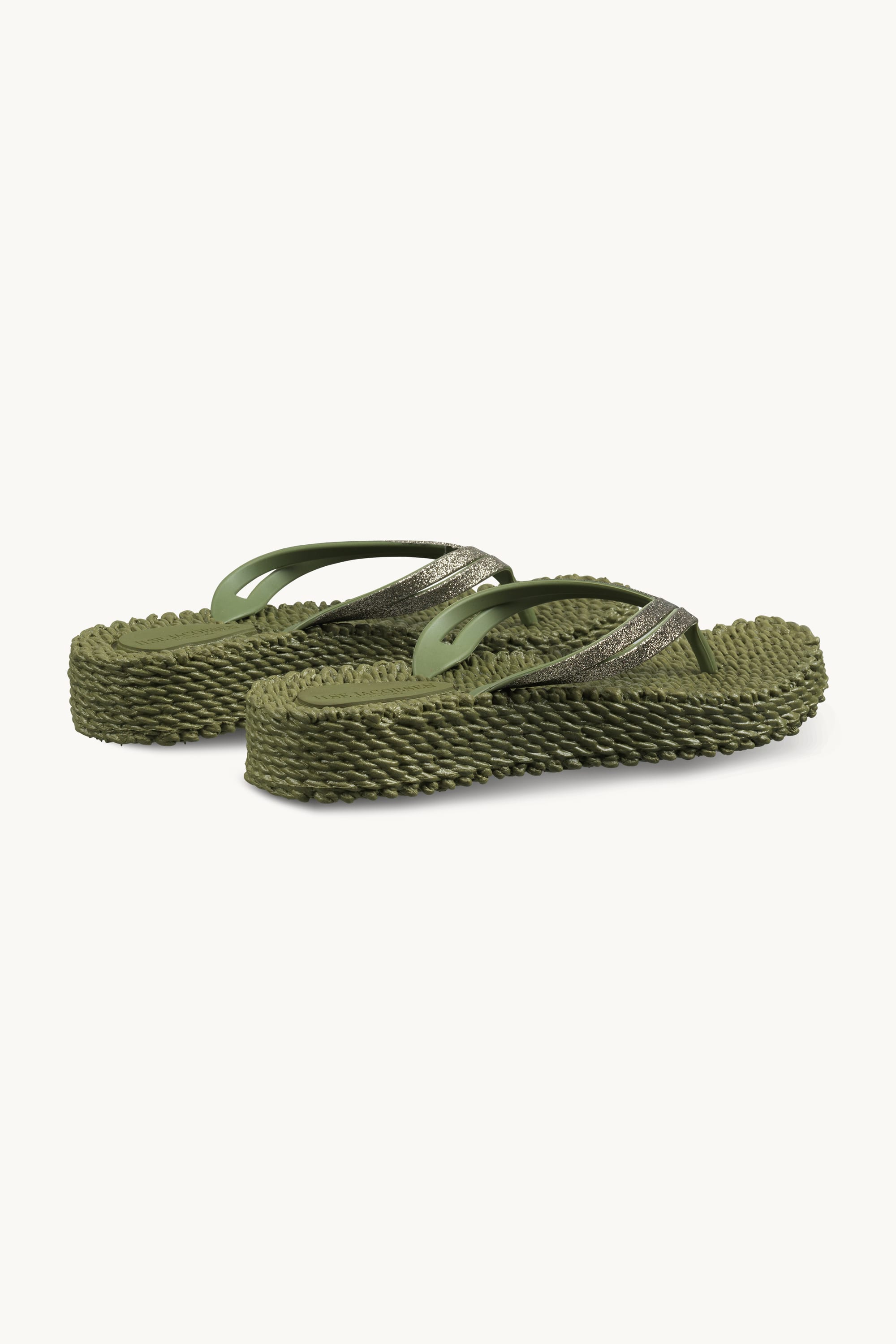 Platform Klipklapper Glitter - Sphagnum
