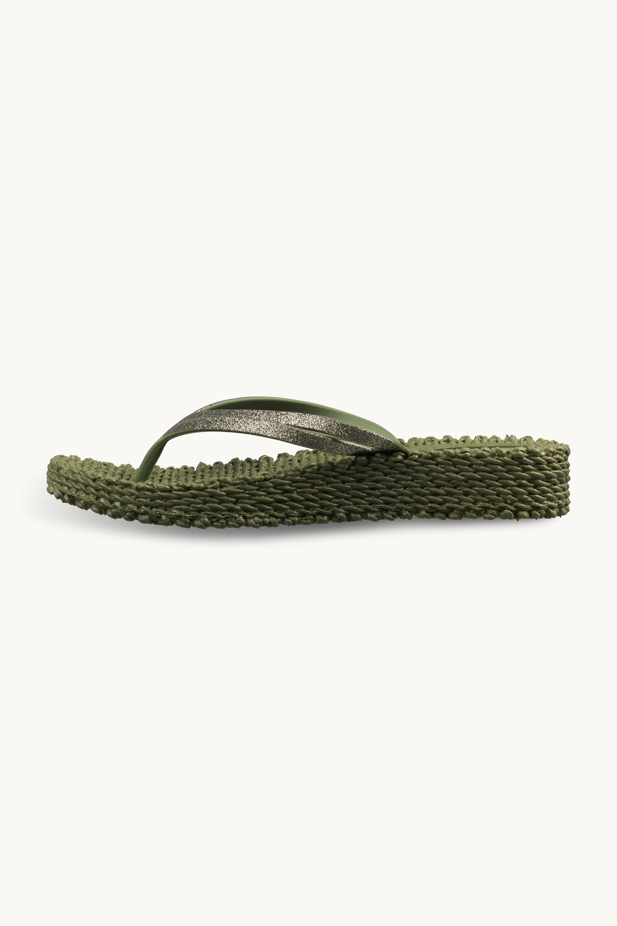 Platform Klipklapper Glitter - Sphagnum