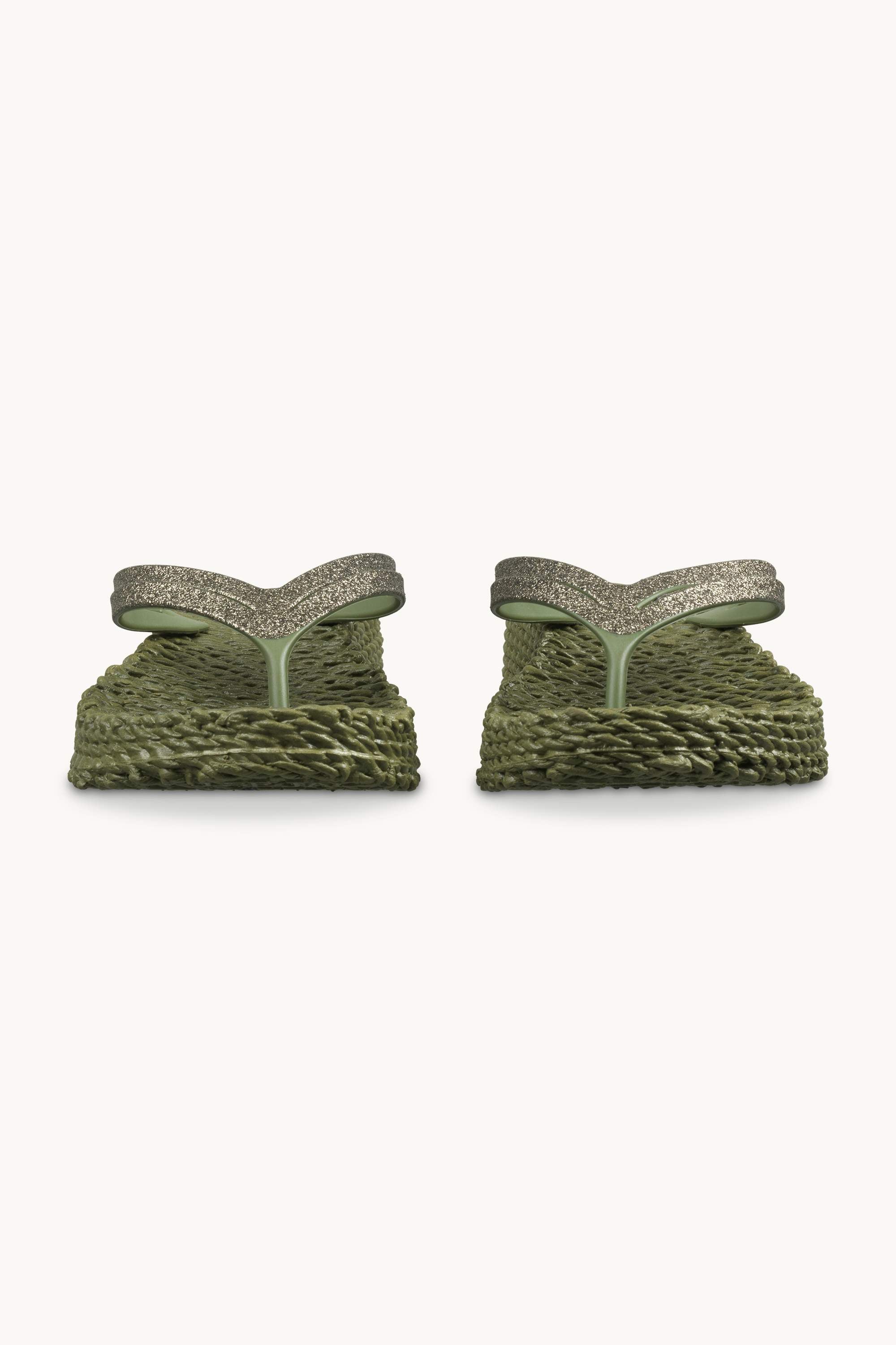 Platform Klipklapper Glitter - Sphagnum