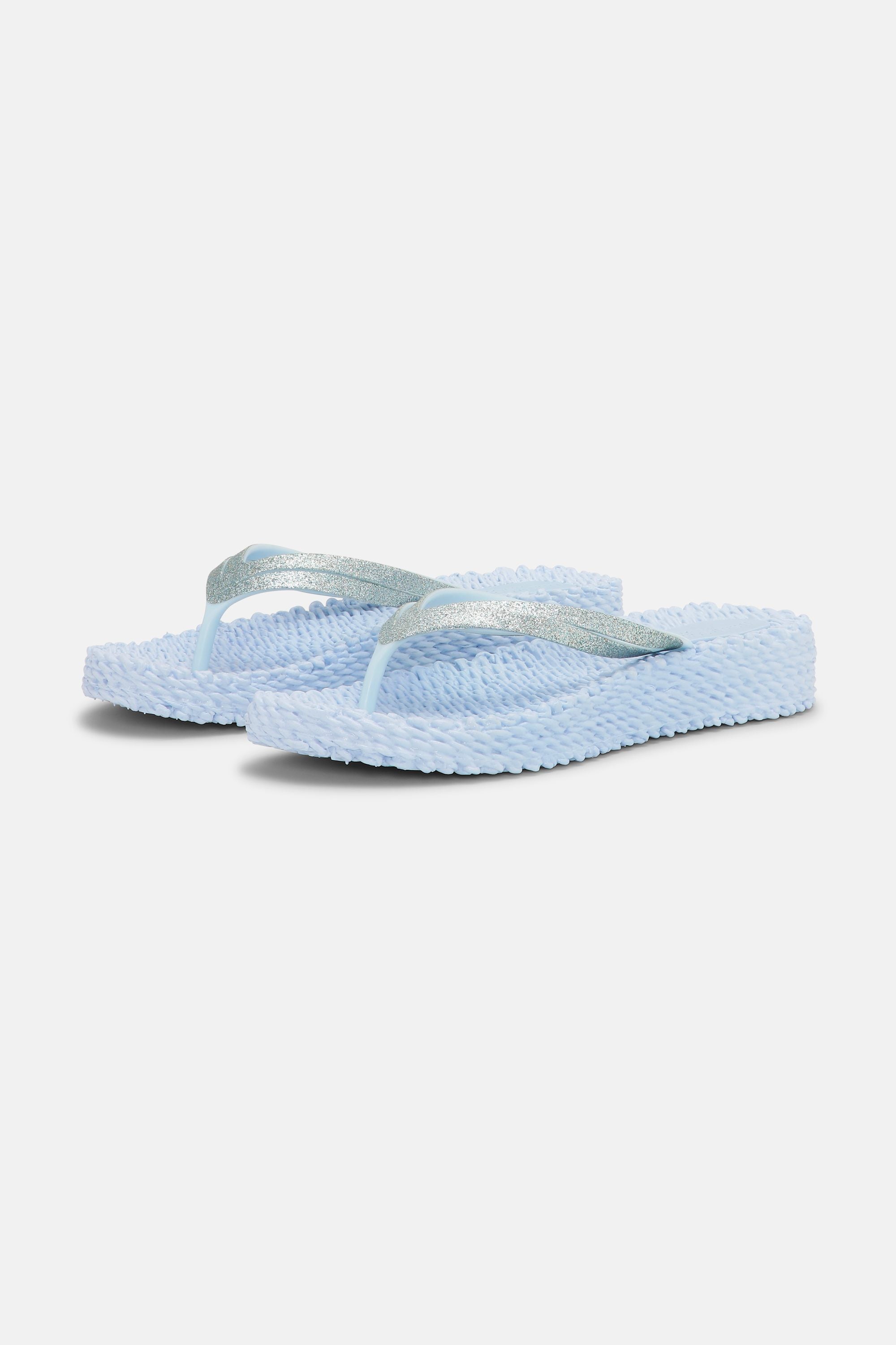 Platform Klipklapper Glitter - Blue Bell