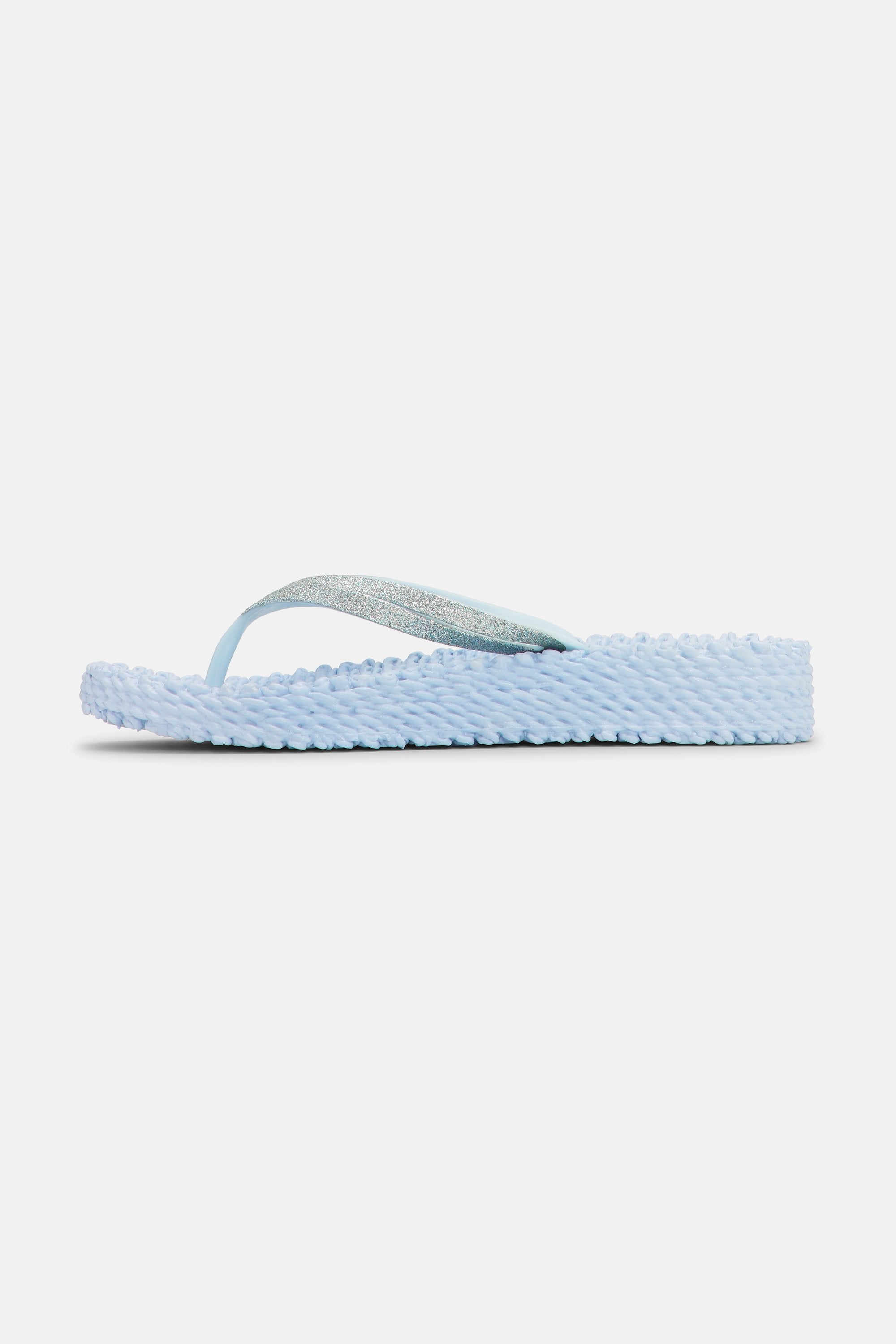 Platform Klipklapper Glitter - Blue Bell