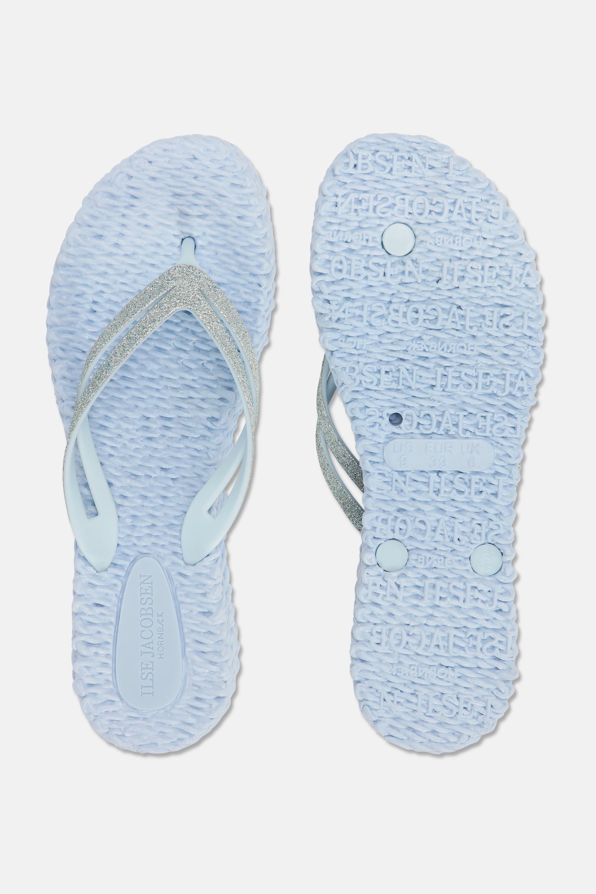 Platform Klipklapper Glitter - Blue Bell
