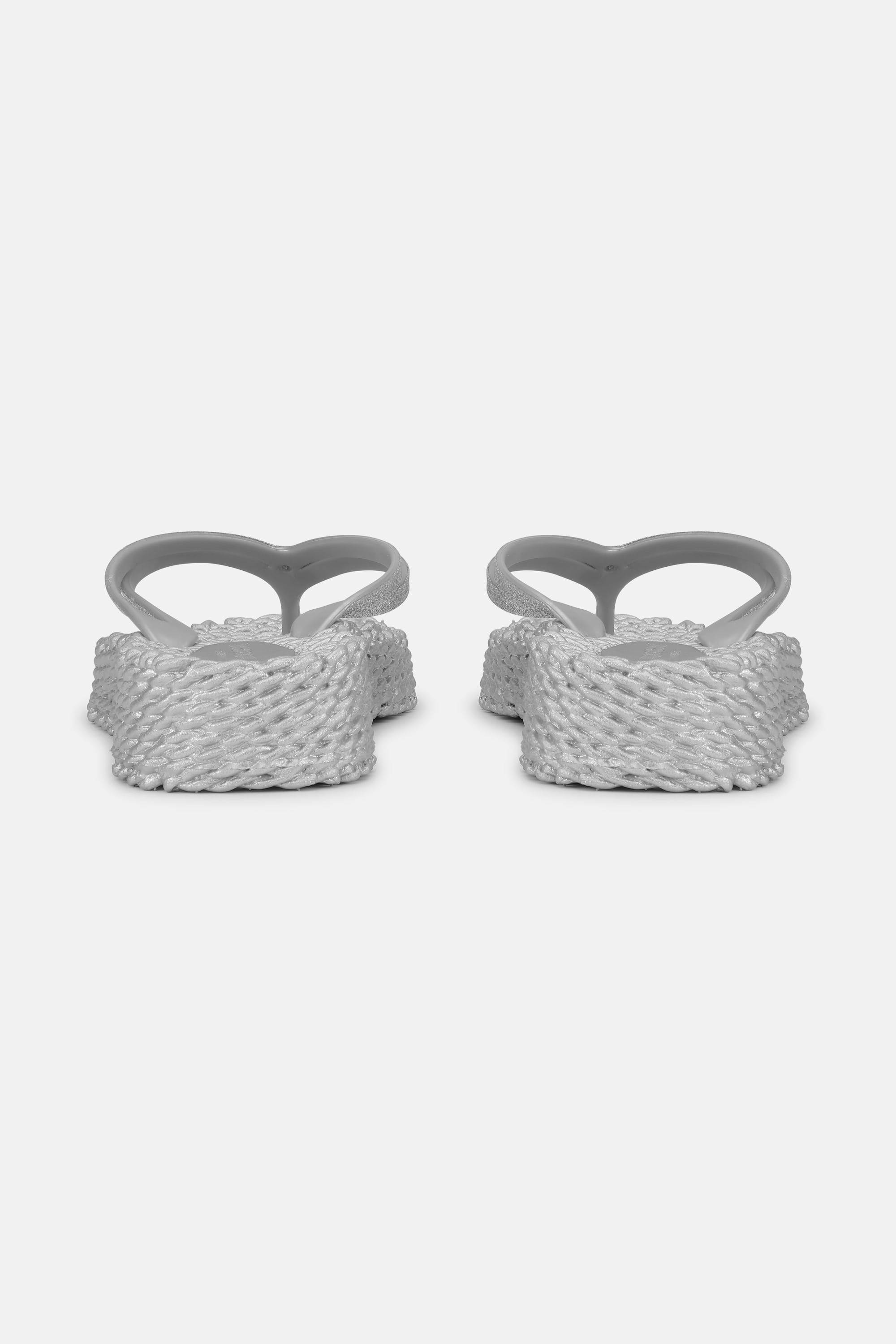 Platform Klipklapper Glitter - Silver