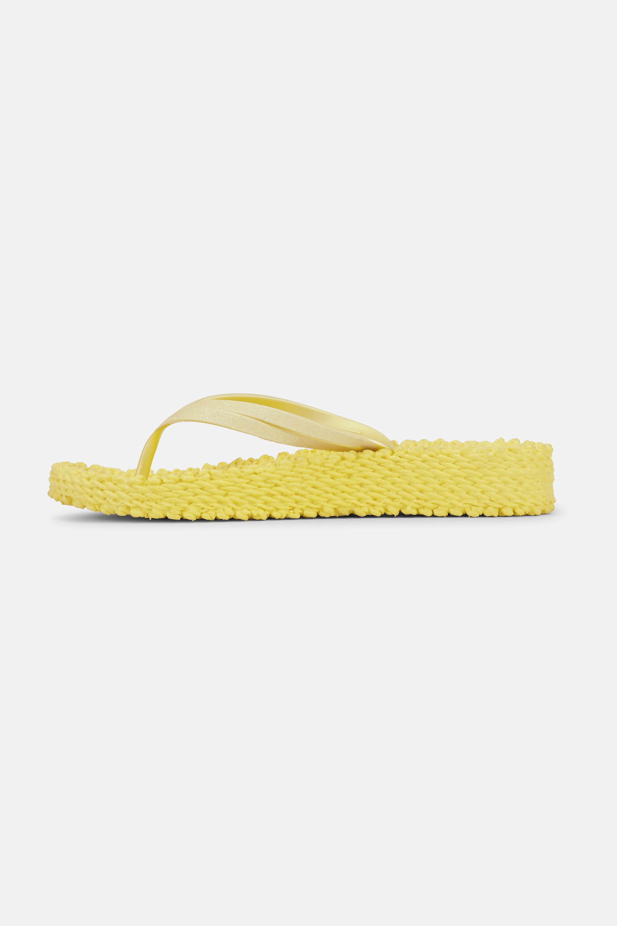 Platform Klipklapper Glitter - Pale Banana