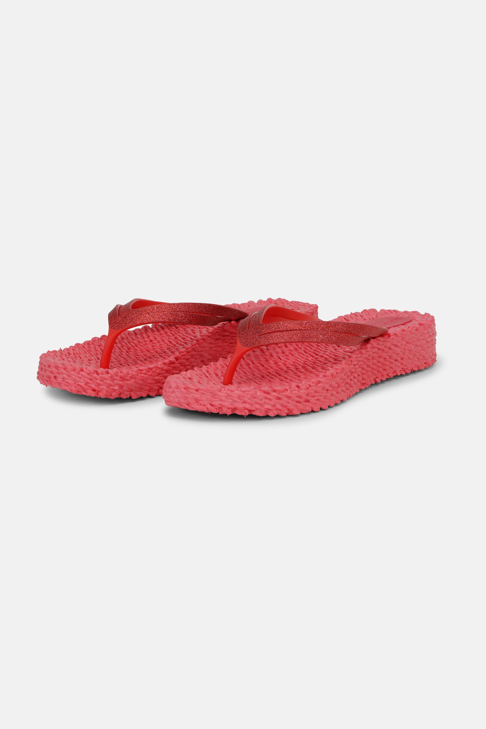 Platform Klipklapper Glitter - Raspberry