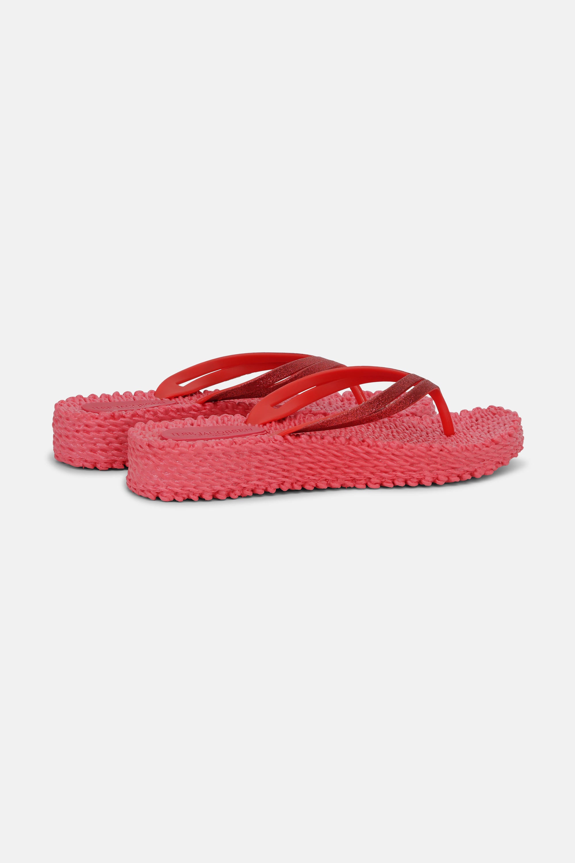 Platform Klipklapper Glitter - Raspberry