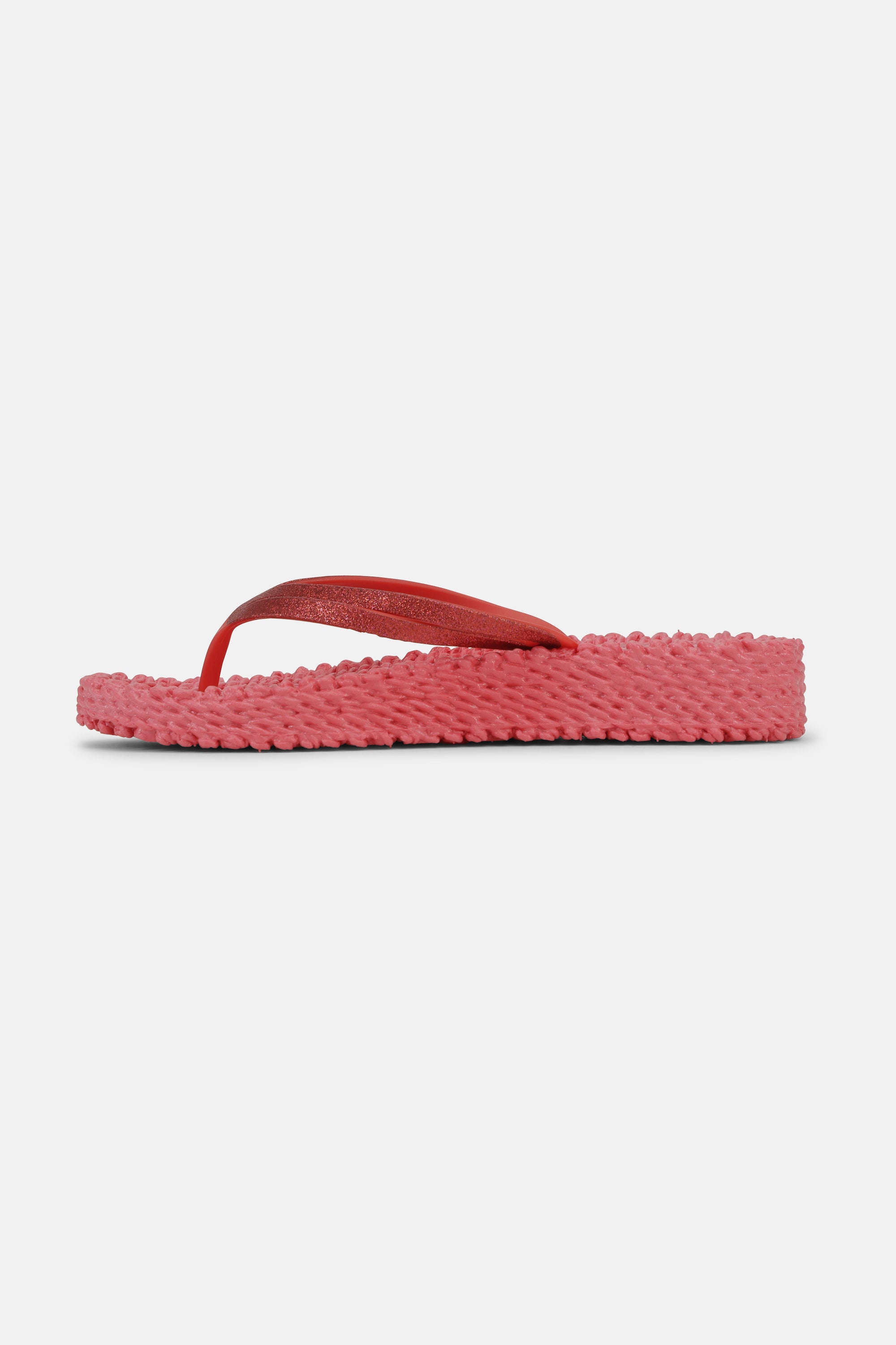 Platform Klipklapper Glitter - Raspberry