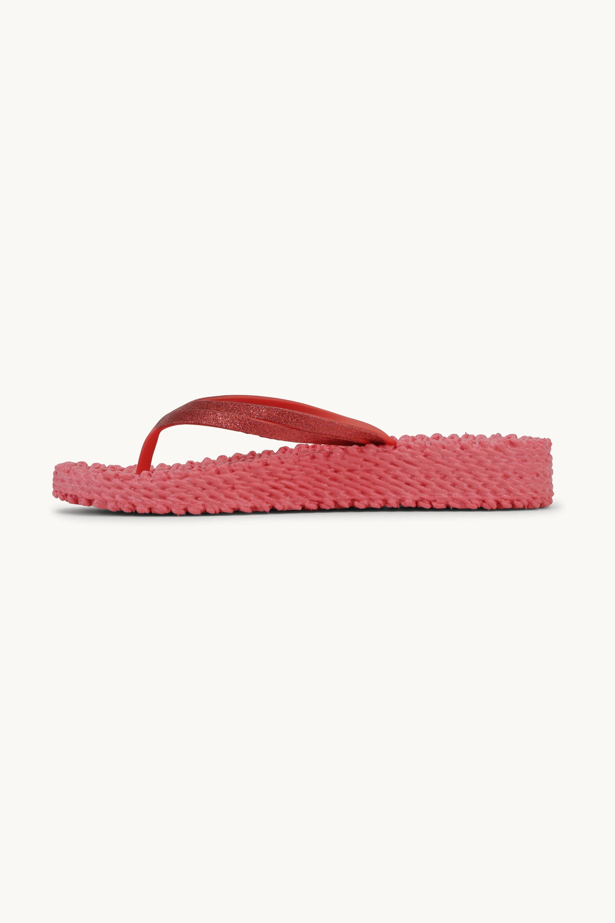 Platform Klipklapper Glitter - Raspberry