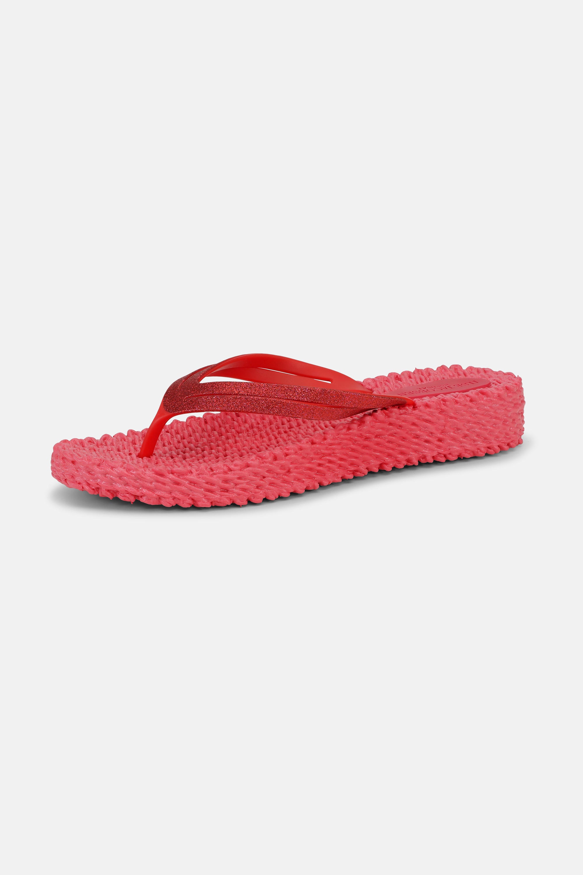 Platform Klipklapper Glitter - Raspberry