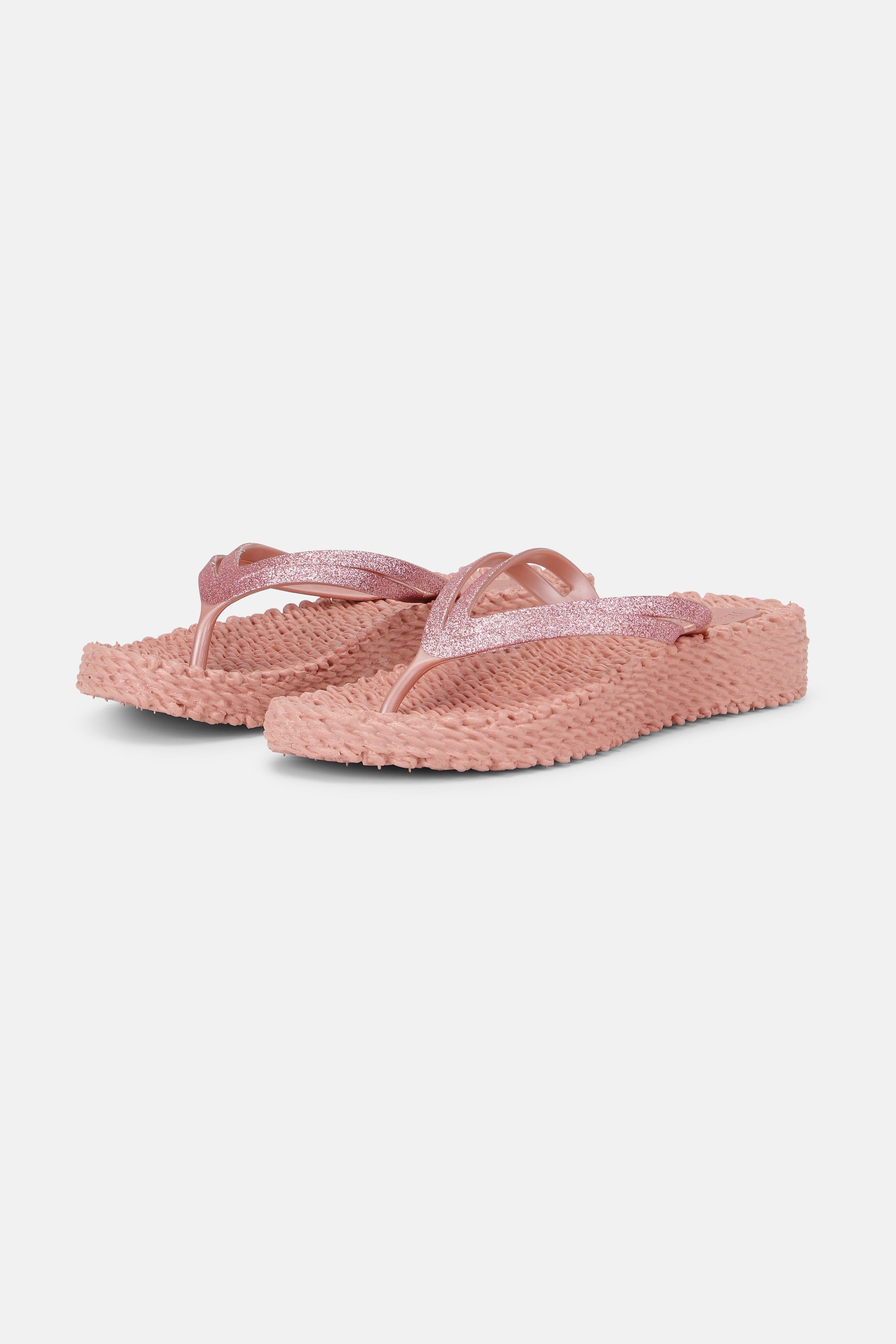 Platform Klipklapper Glitter - Misty Rose