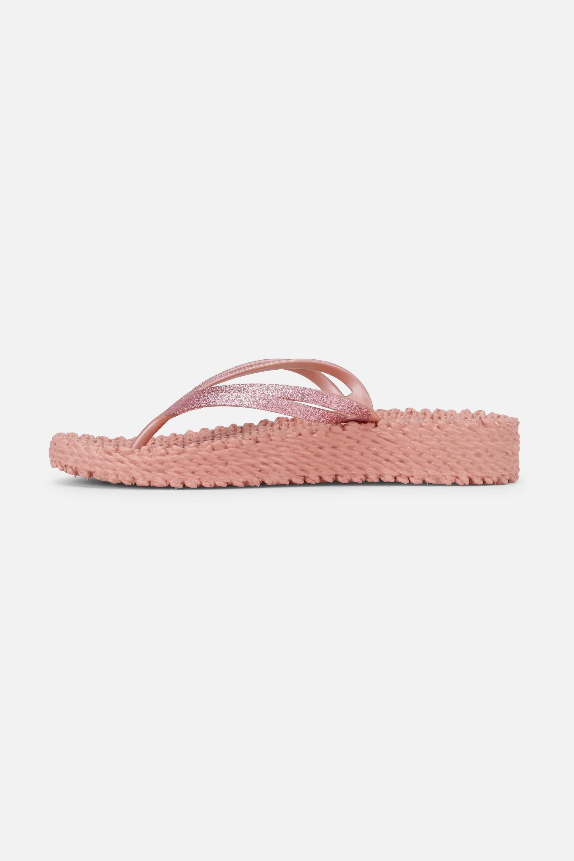 Platform Klipklapper Glitter - Misty Rose