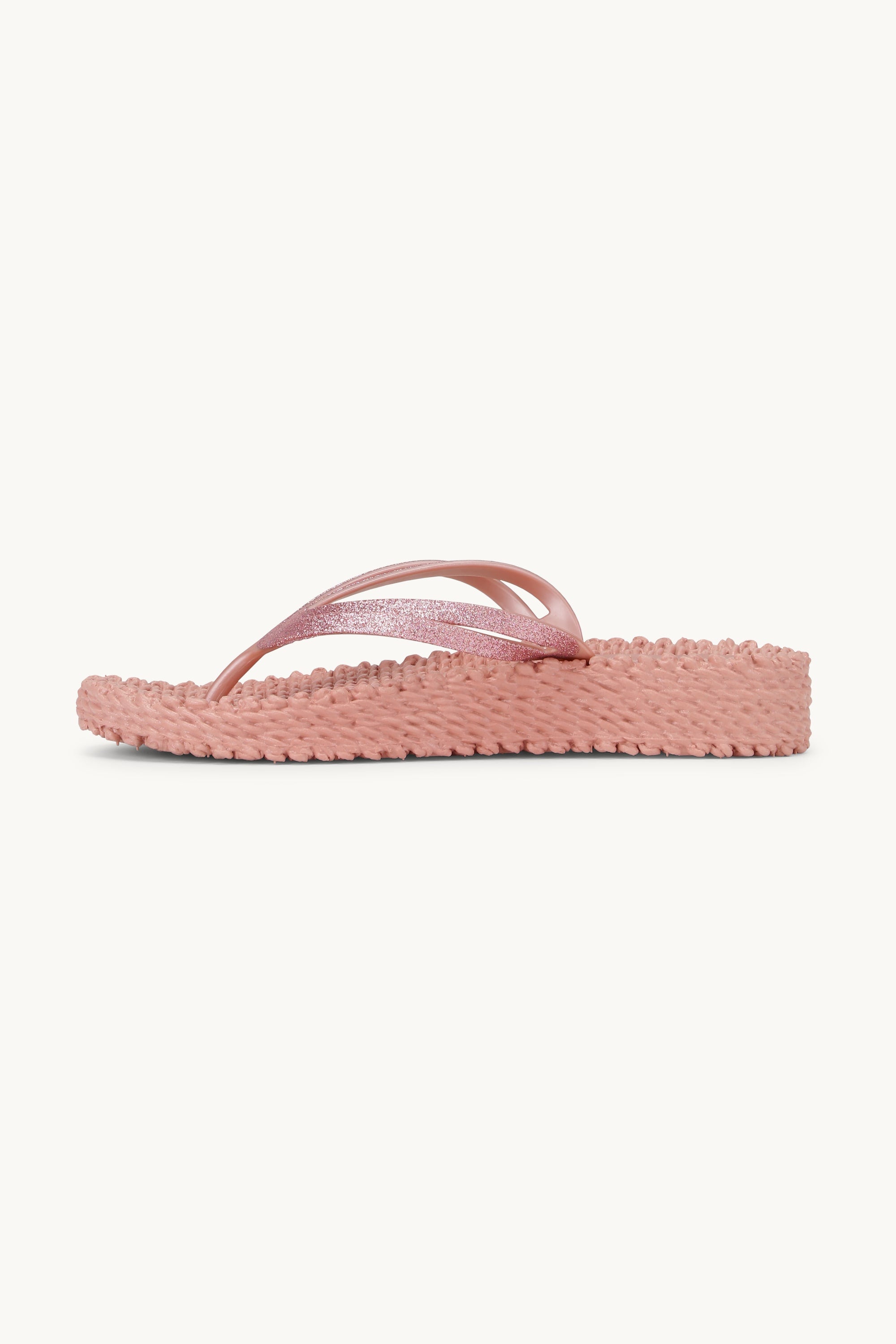 Platform Klipklapper Glitter - Misty Rose