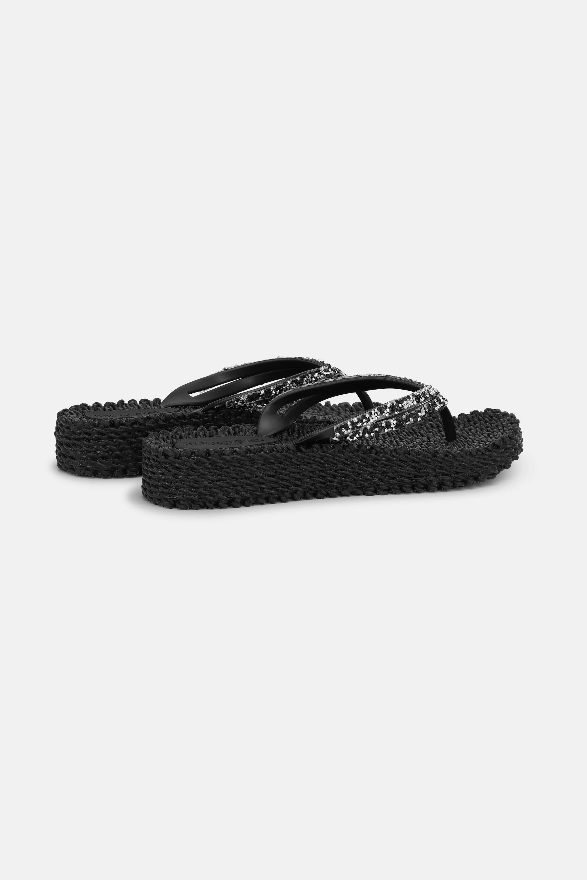 Platform Klipklapper Glimmersten - Black