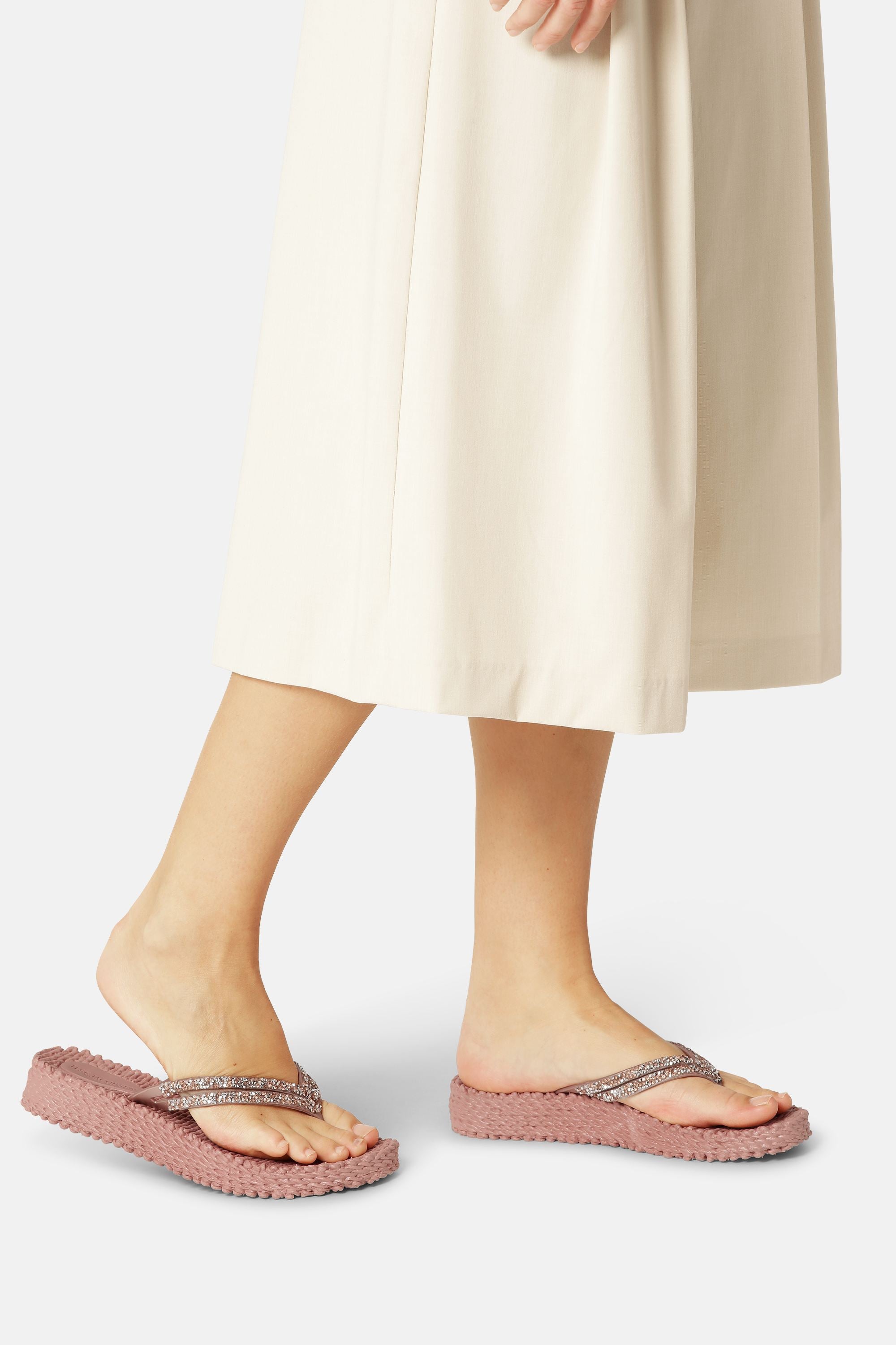 Platform Klipklapper Glimmersten - Misty Rose