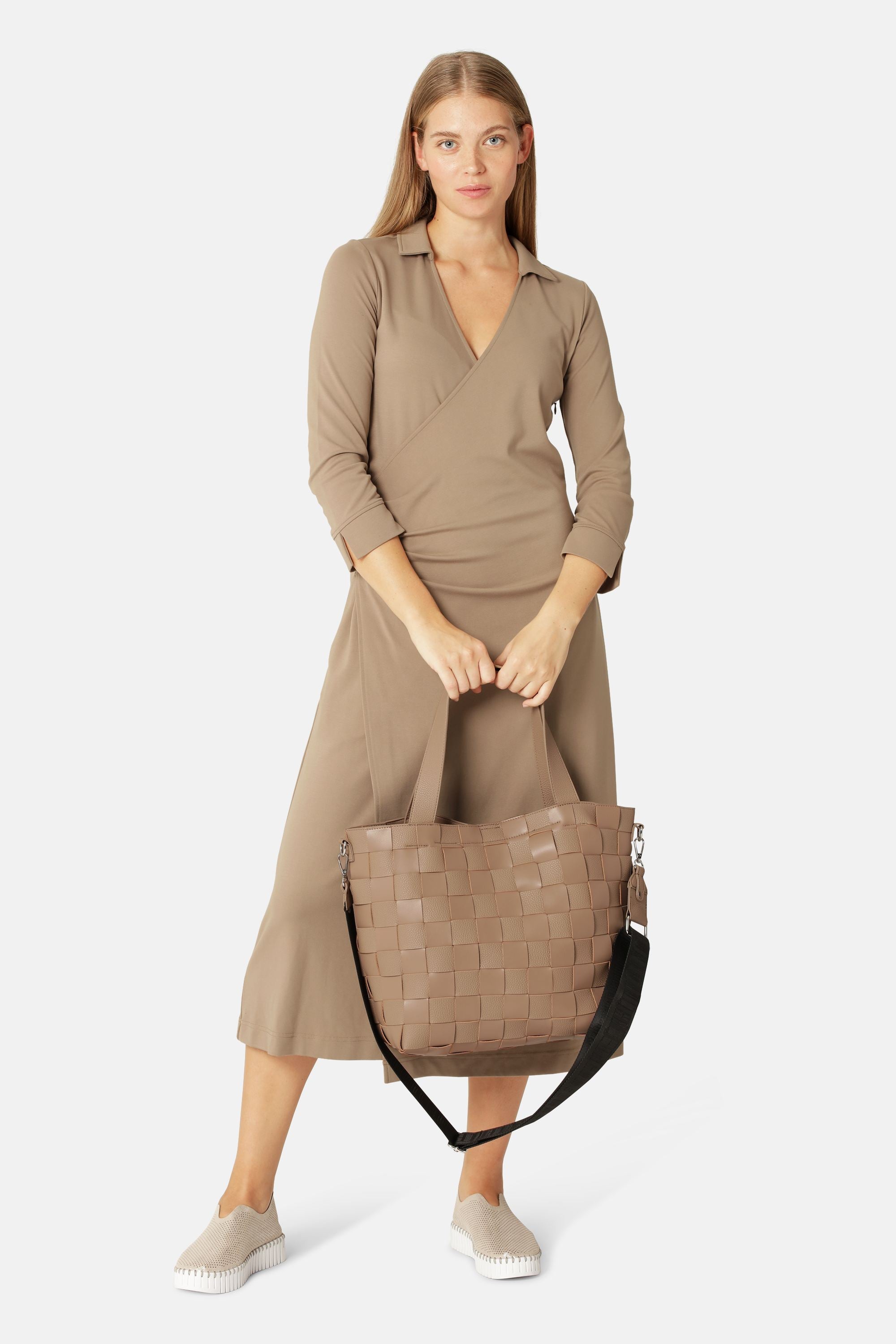 Crossbody Shopper Taske - Greige