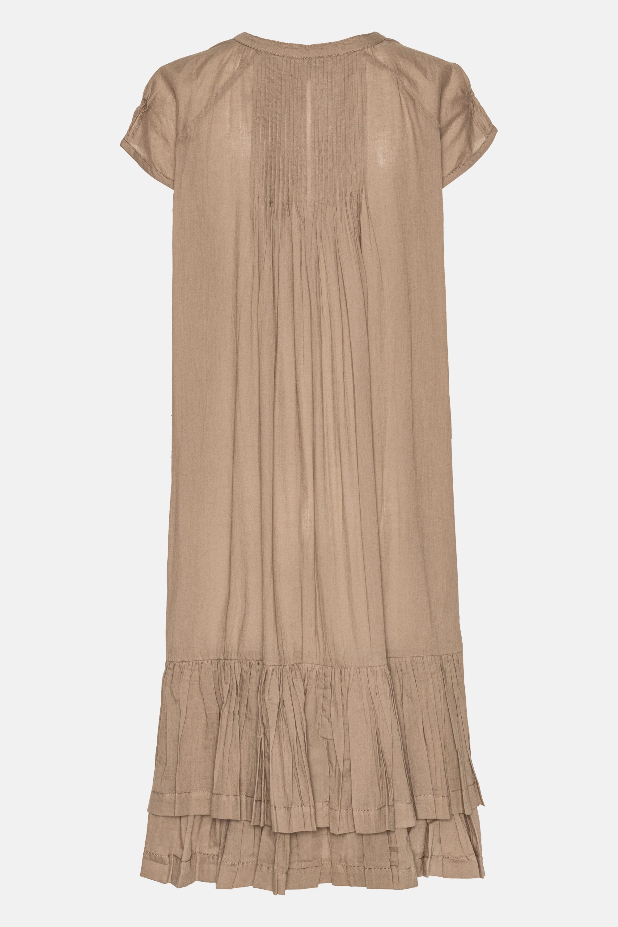 Lang Kjole med Korte Ærmer - Greige