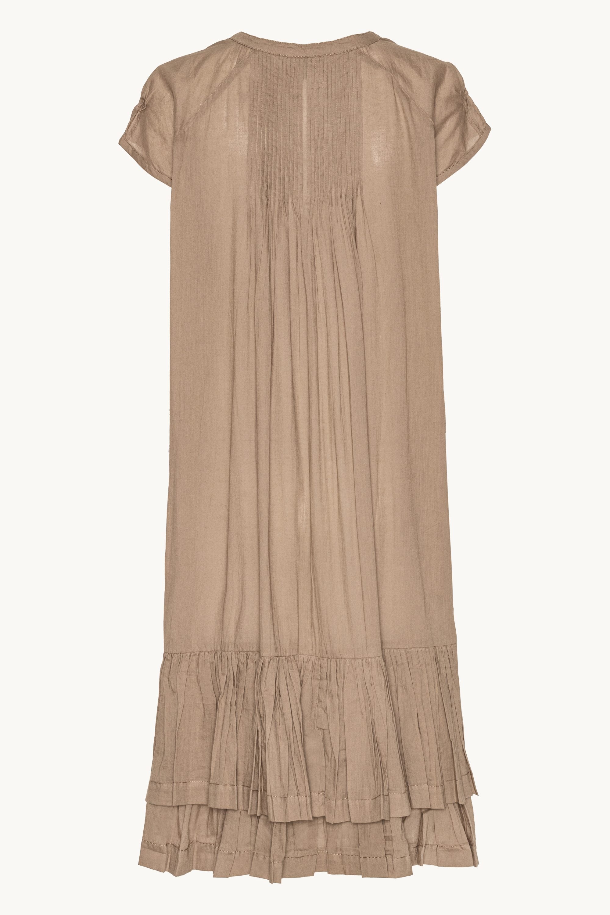 Lang Kjole med Korte Ærmer - Greige