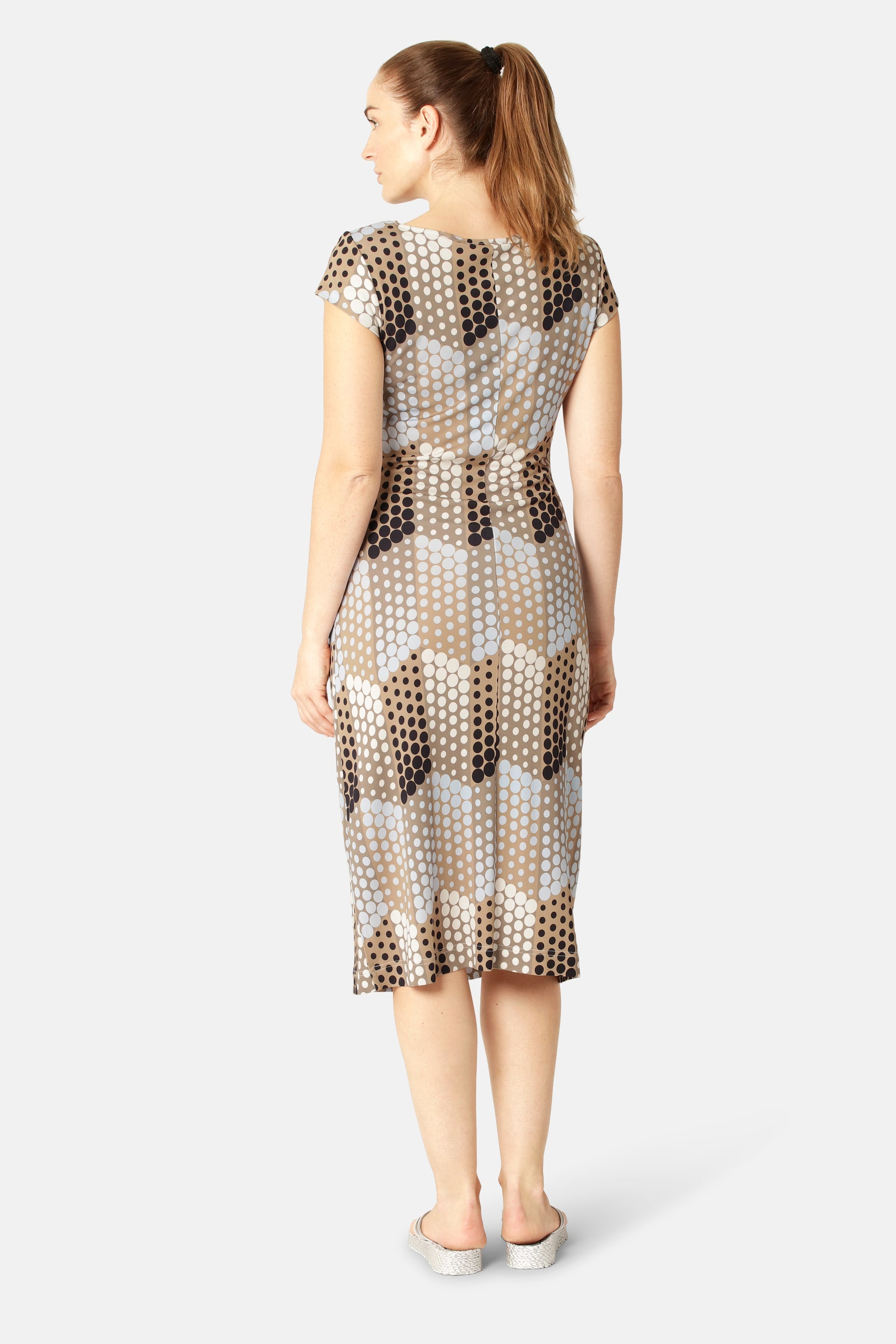 Midi Kjole Twist - Blue Grafic Dot