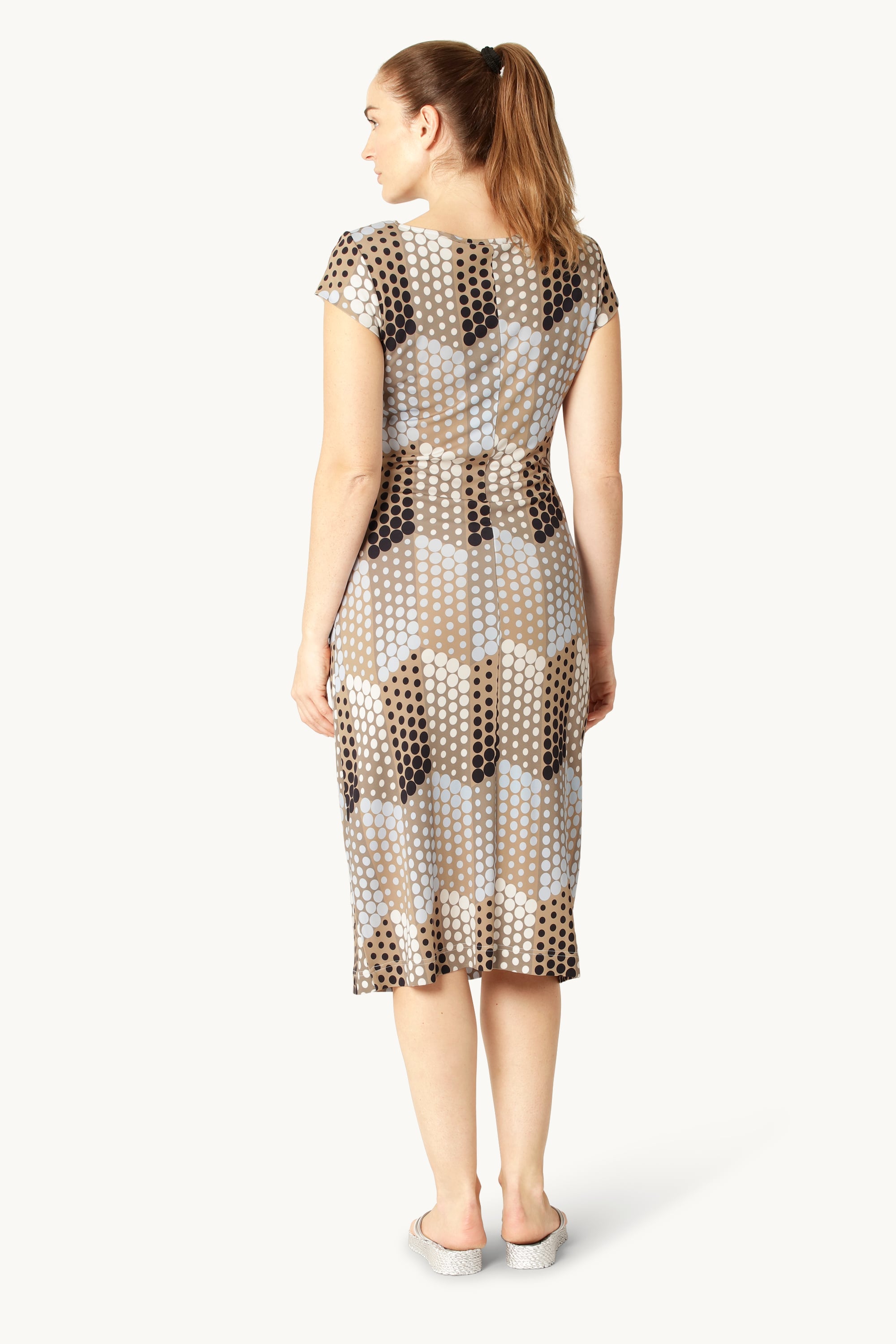 Midi Kjole Twist - Blue Grafic Dot