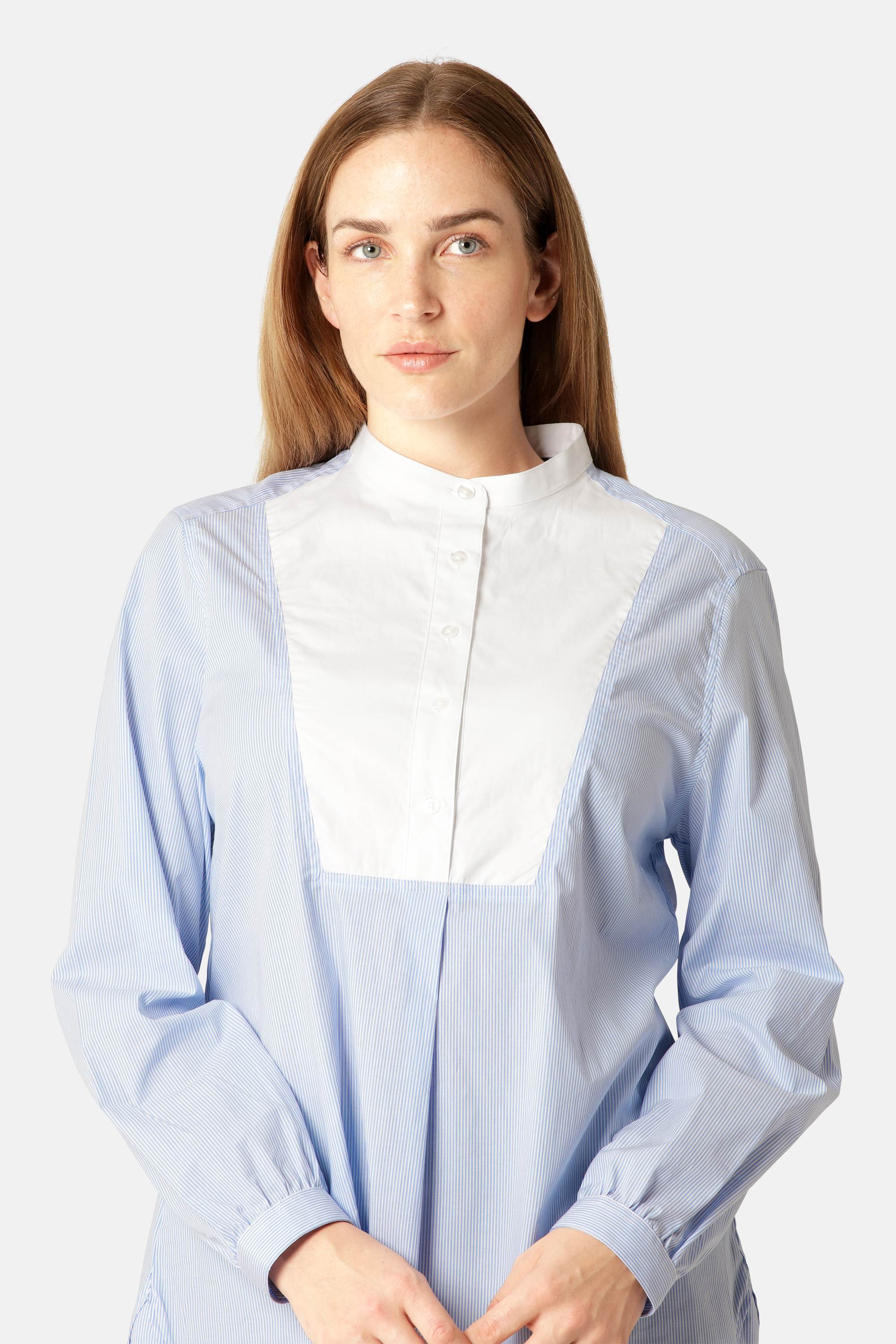 Klassisk Skjorte Lang Ryg Striber - Heather