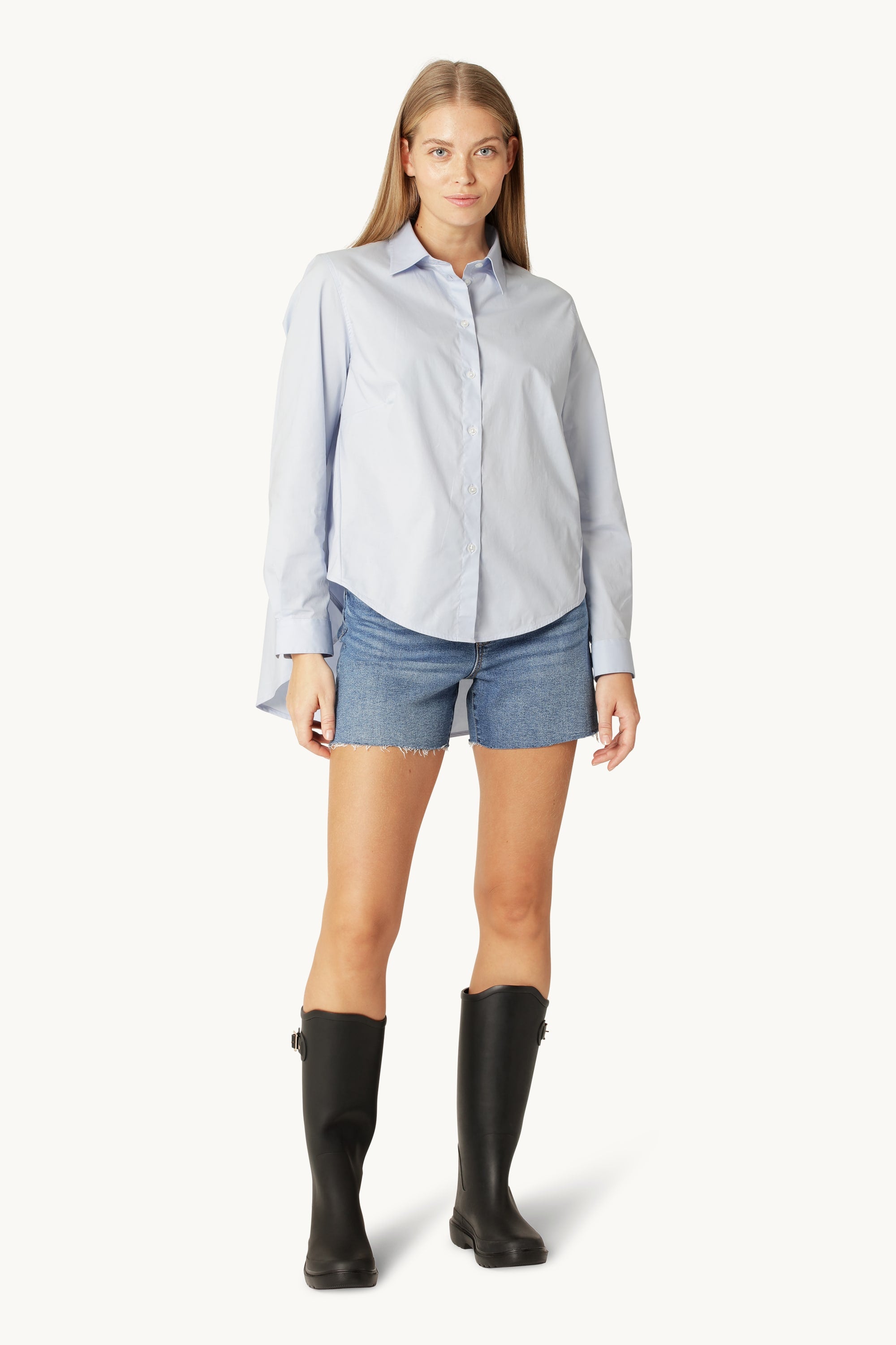 Skjorte Med Fald Bagpå - Heather