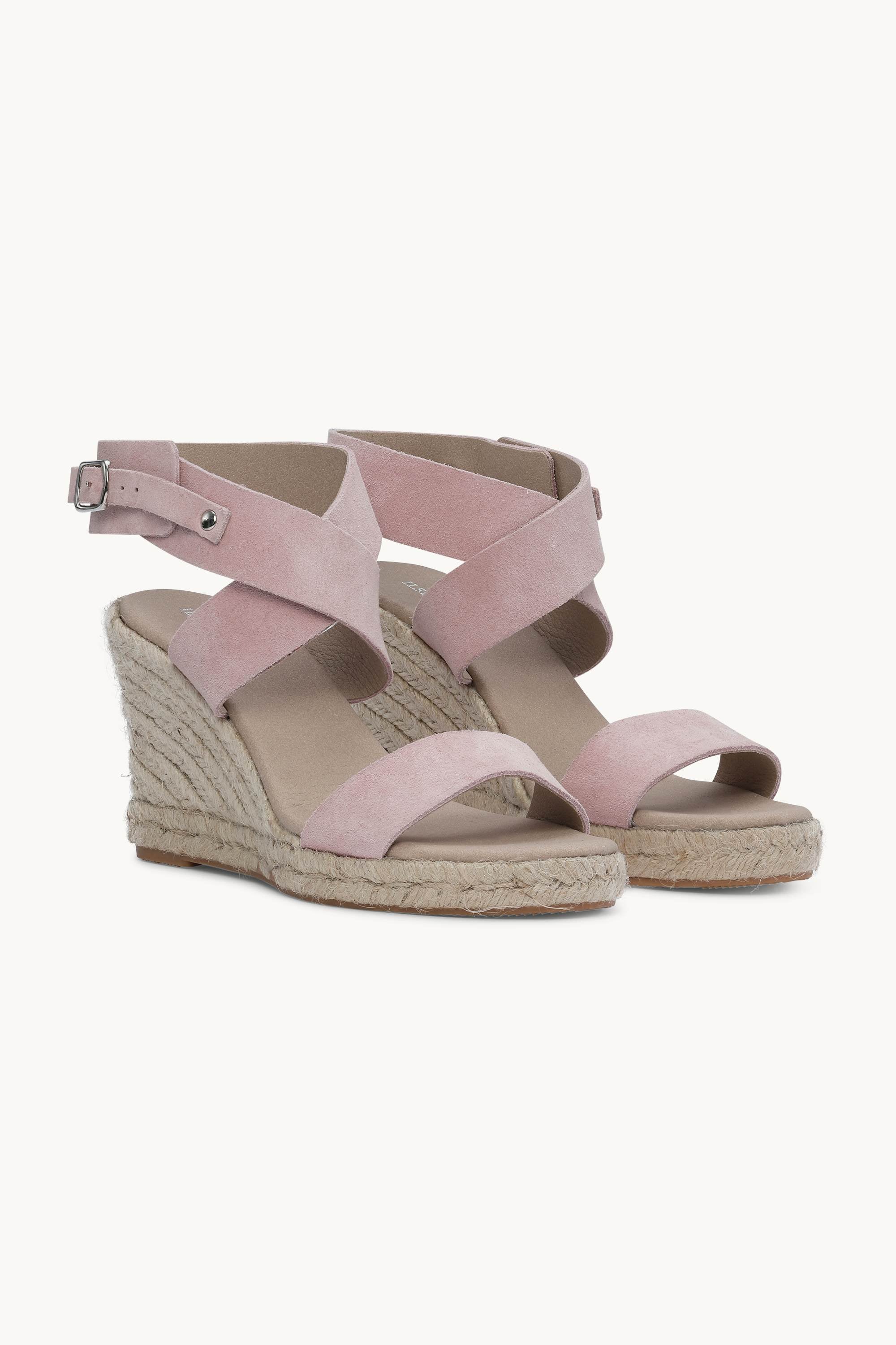 High Heel Espadrilles - Pale Blush