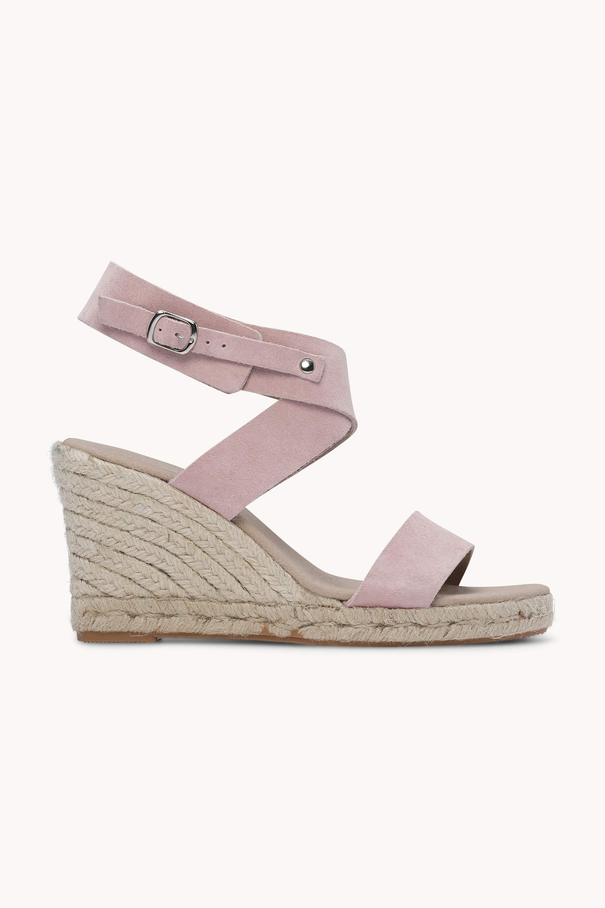 High Heel Espadrilles - Pale Blush