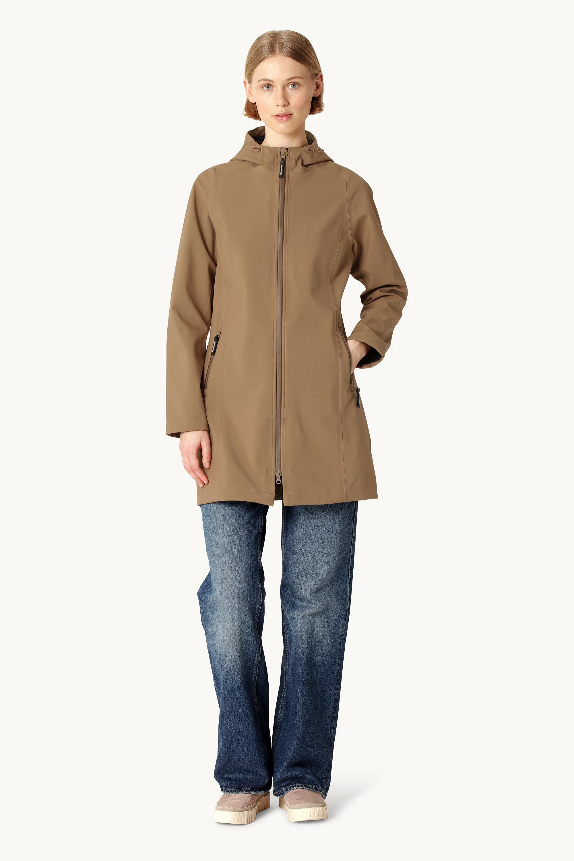 Softshell Regnfrakke - Mocca