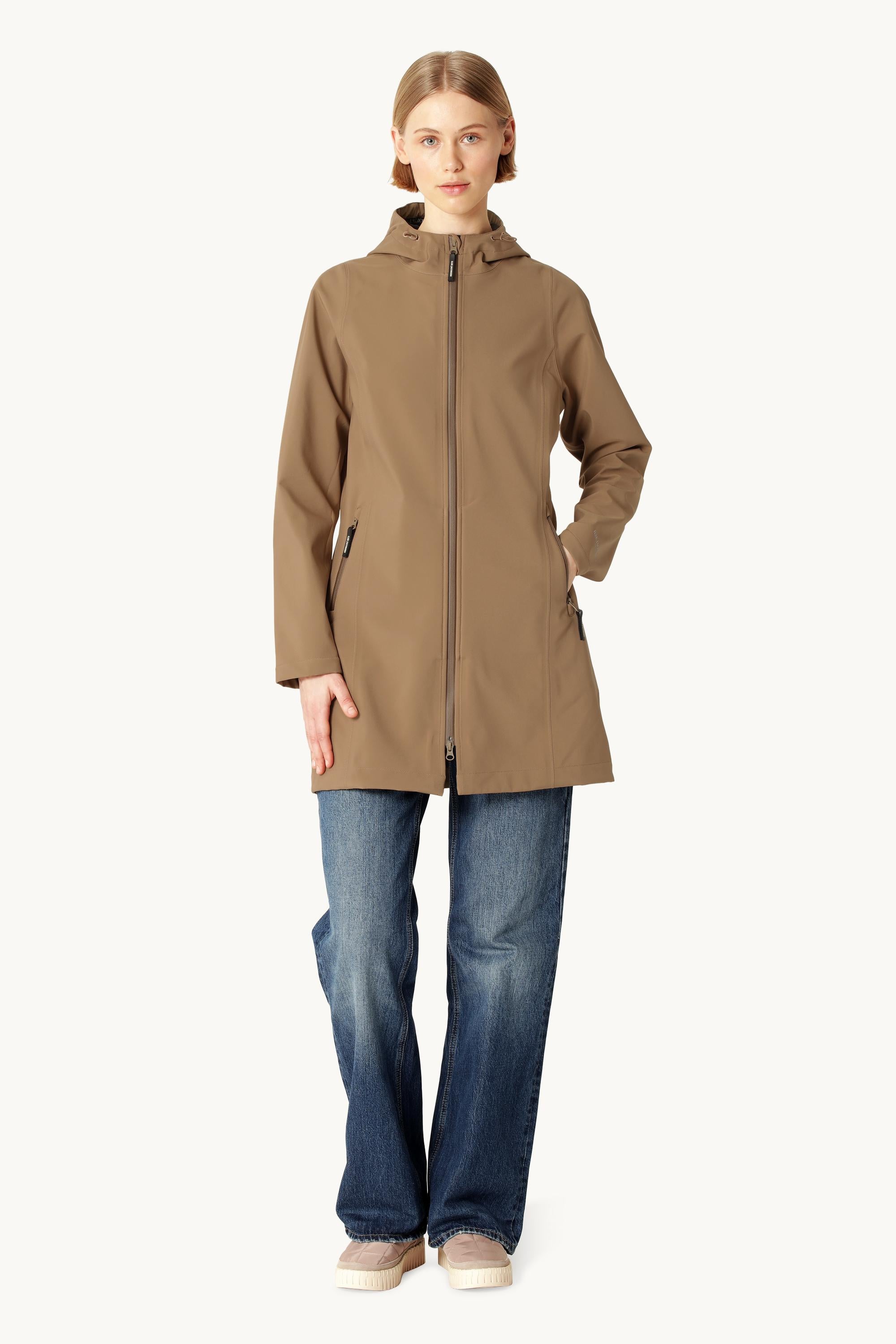 Softshell Regnfrakke - Mocca
