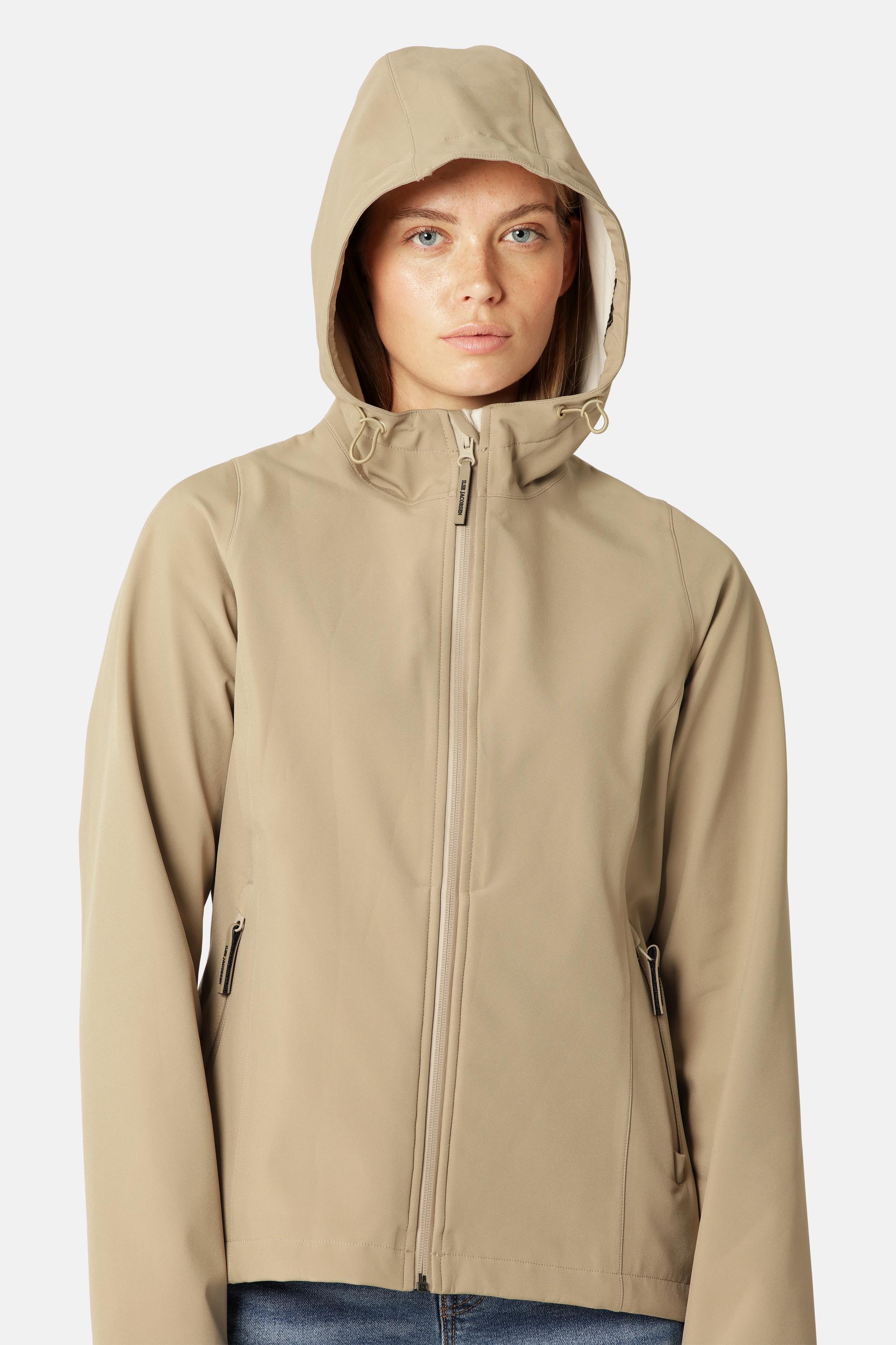 Kort Softshell Regnjakke - Greige